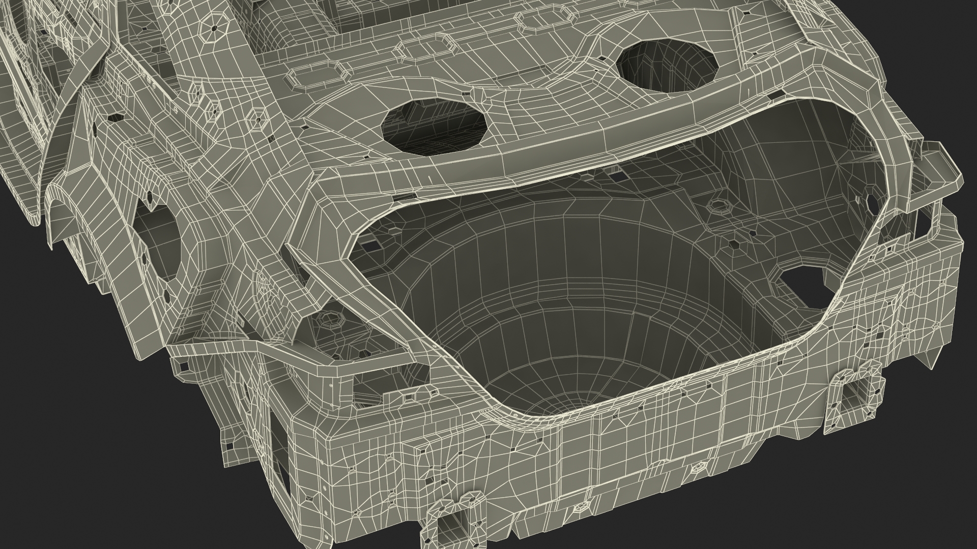 Sedan Framework Rigged 3D