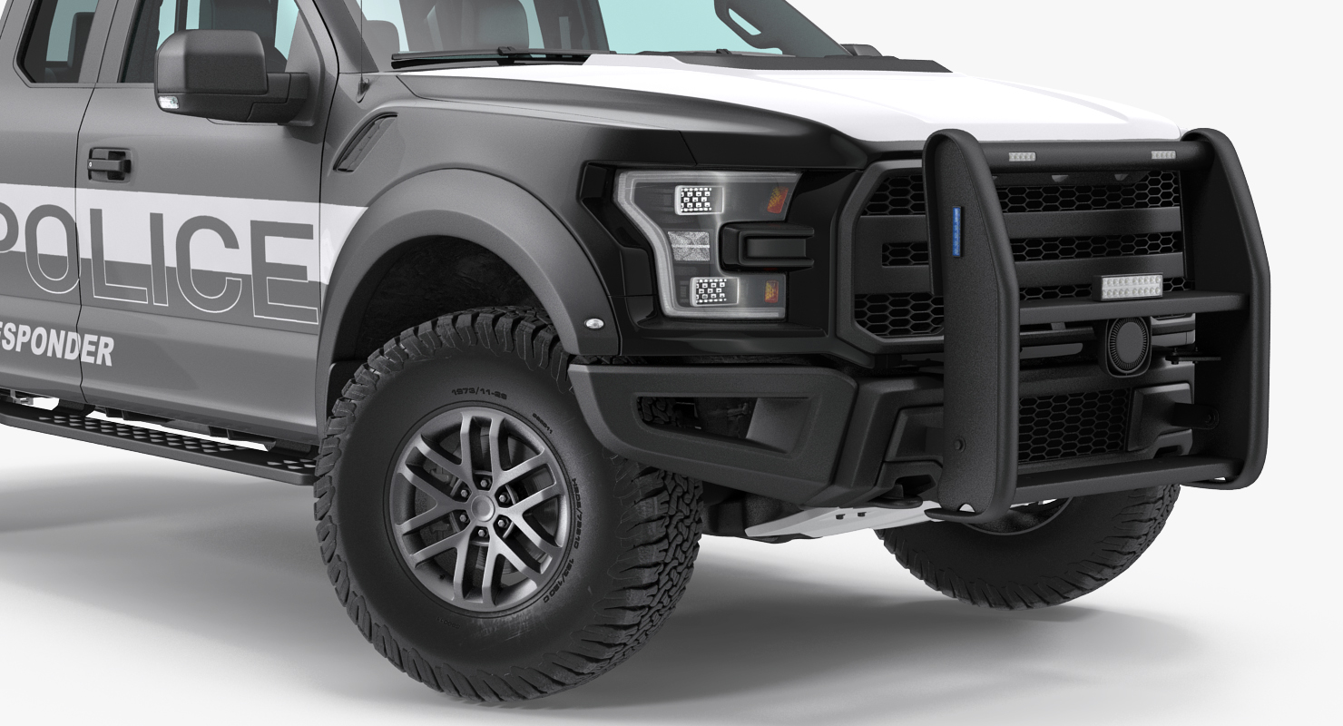 3D model Police Pickup Truck Modern Generic Simple Interior