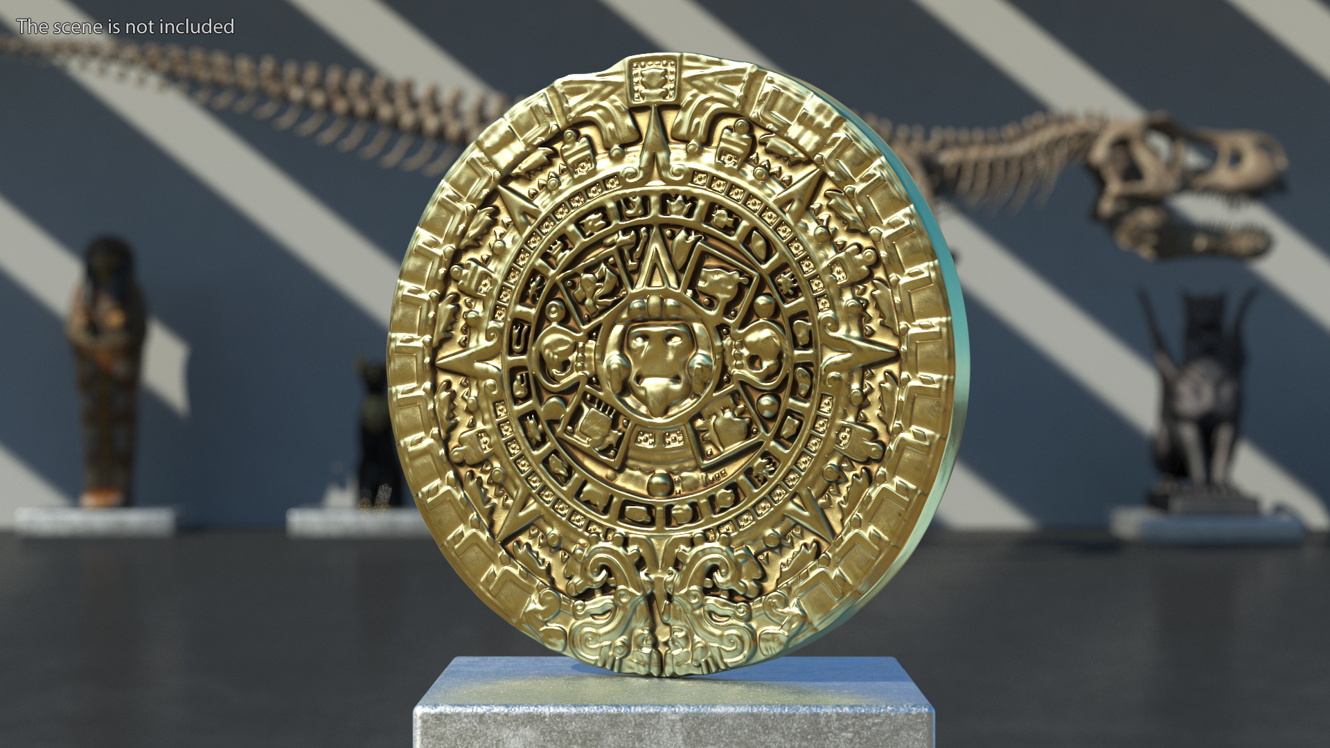 3D Maya Calendar Gold model