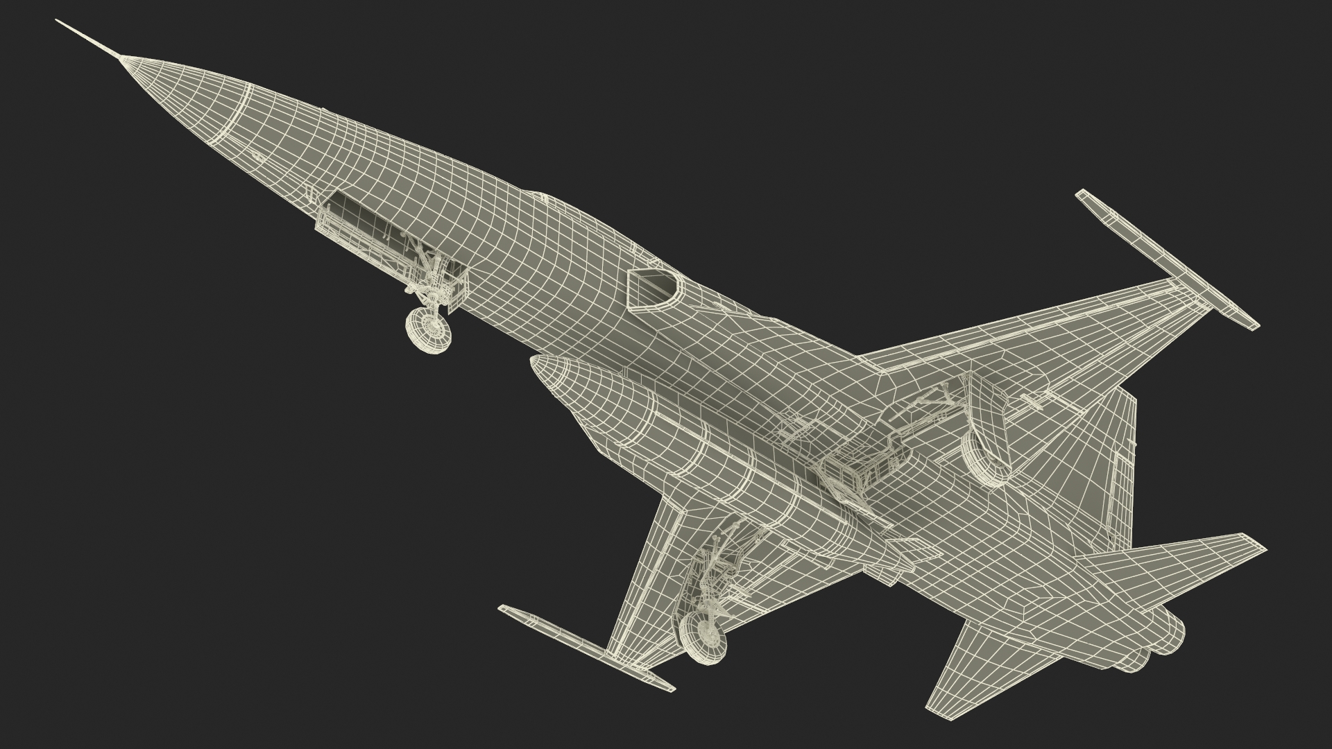 Iranian HESA Saeqeh Fighter Aircraft Rigged for Cinema 4D 3D