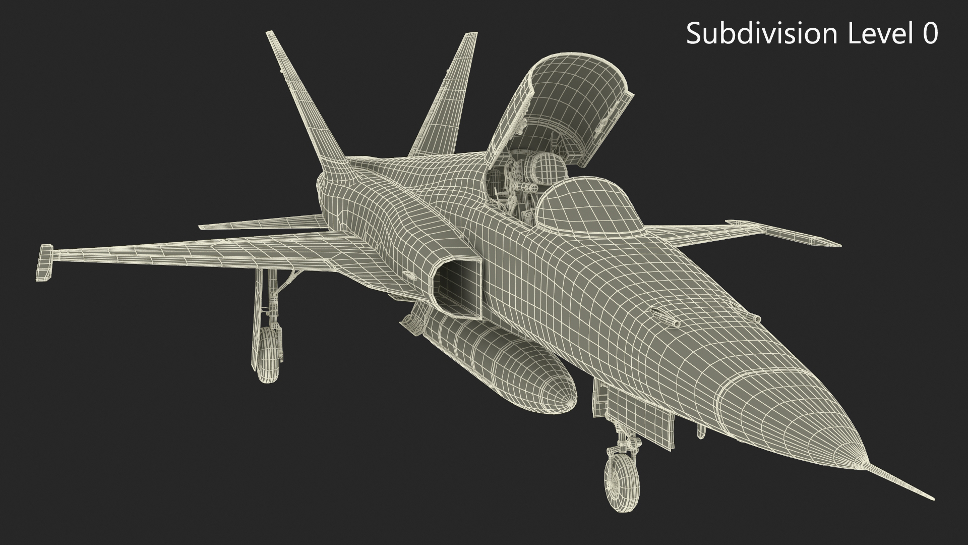 Iranian HESA Saeqeh Fighter Aircraft Rigged for Cinema 4D 3D