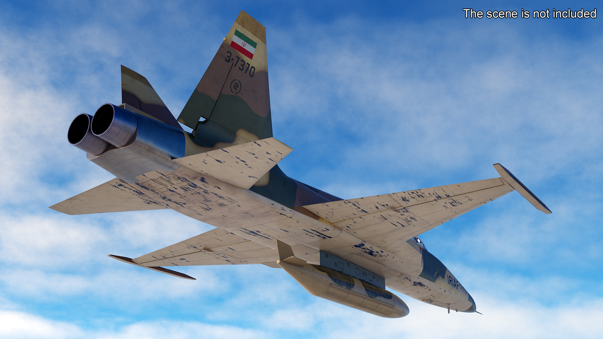 Iranian HESA Saeqeh Fighter Aircraft Rigged for Cinema 4D 3D