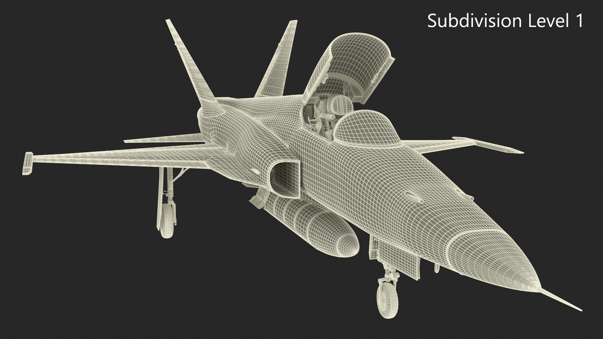 Iranian HESA Saeqeh Fighter Aircraft Rigged for Cinema 4D 3D