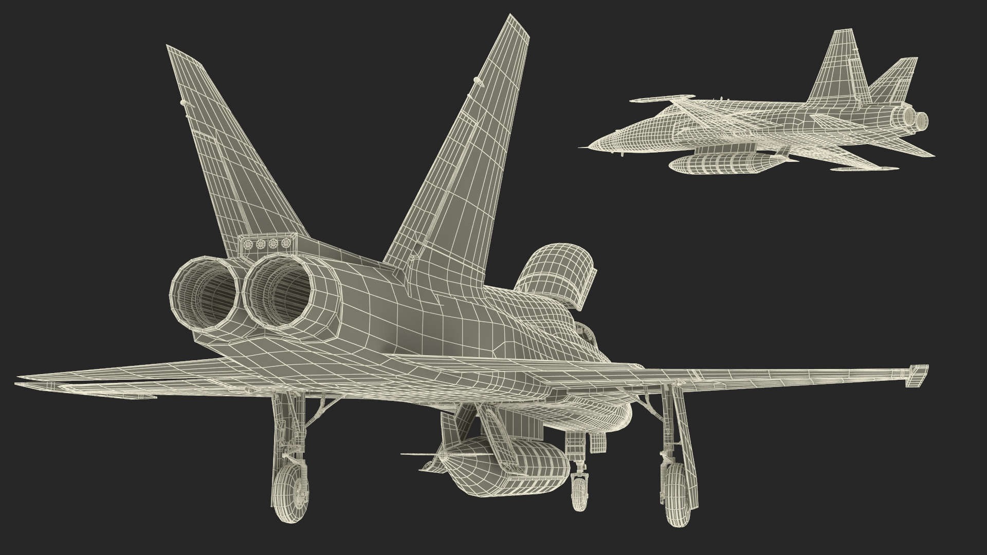 Iranian HESA Saeqeh Fighter Aircraft Rigged for Cinema 4D 3D