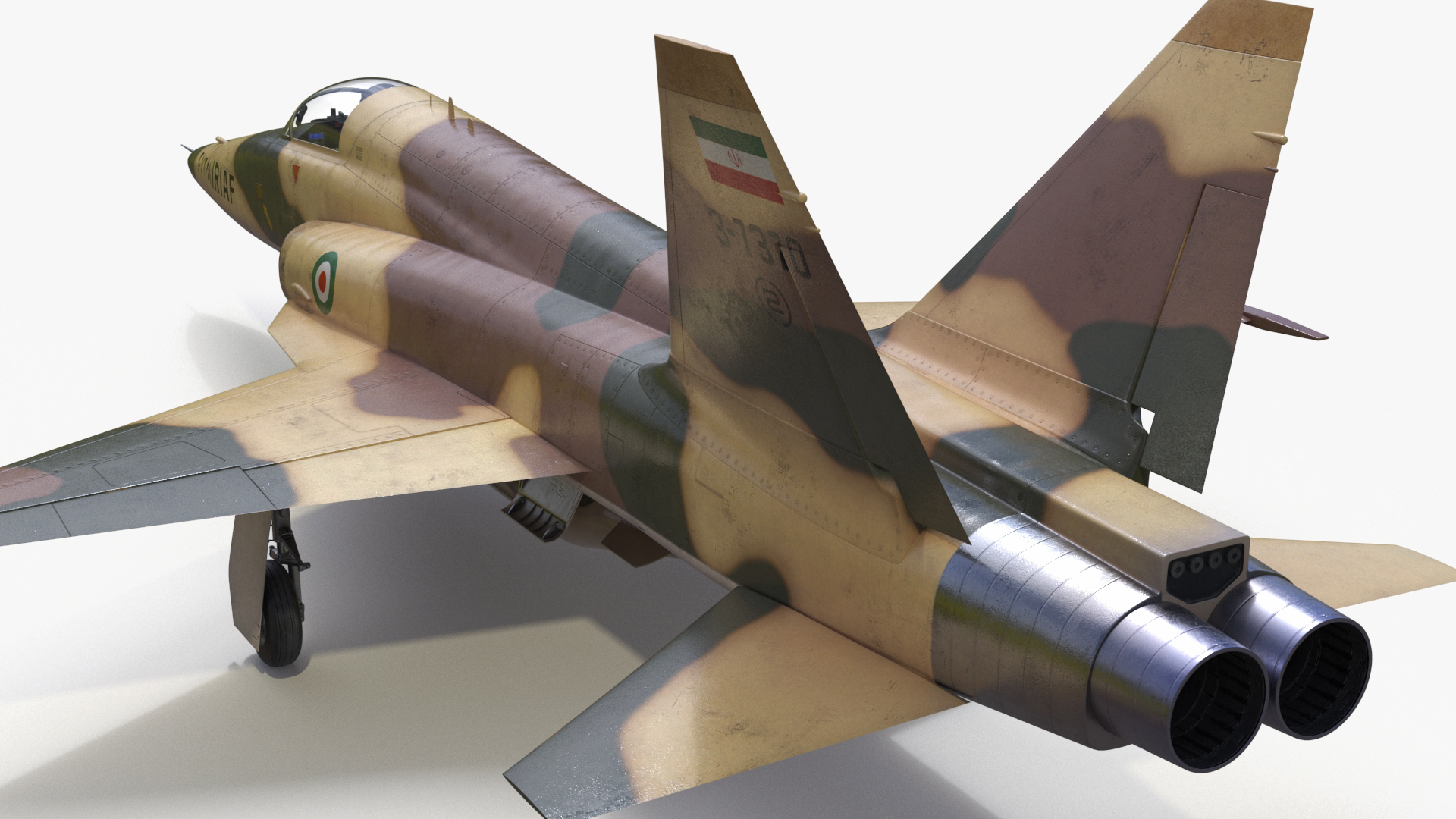 Iranian HESA Saeqeh Fighter Aircraft Rigged for Cinema 4D 3D