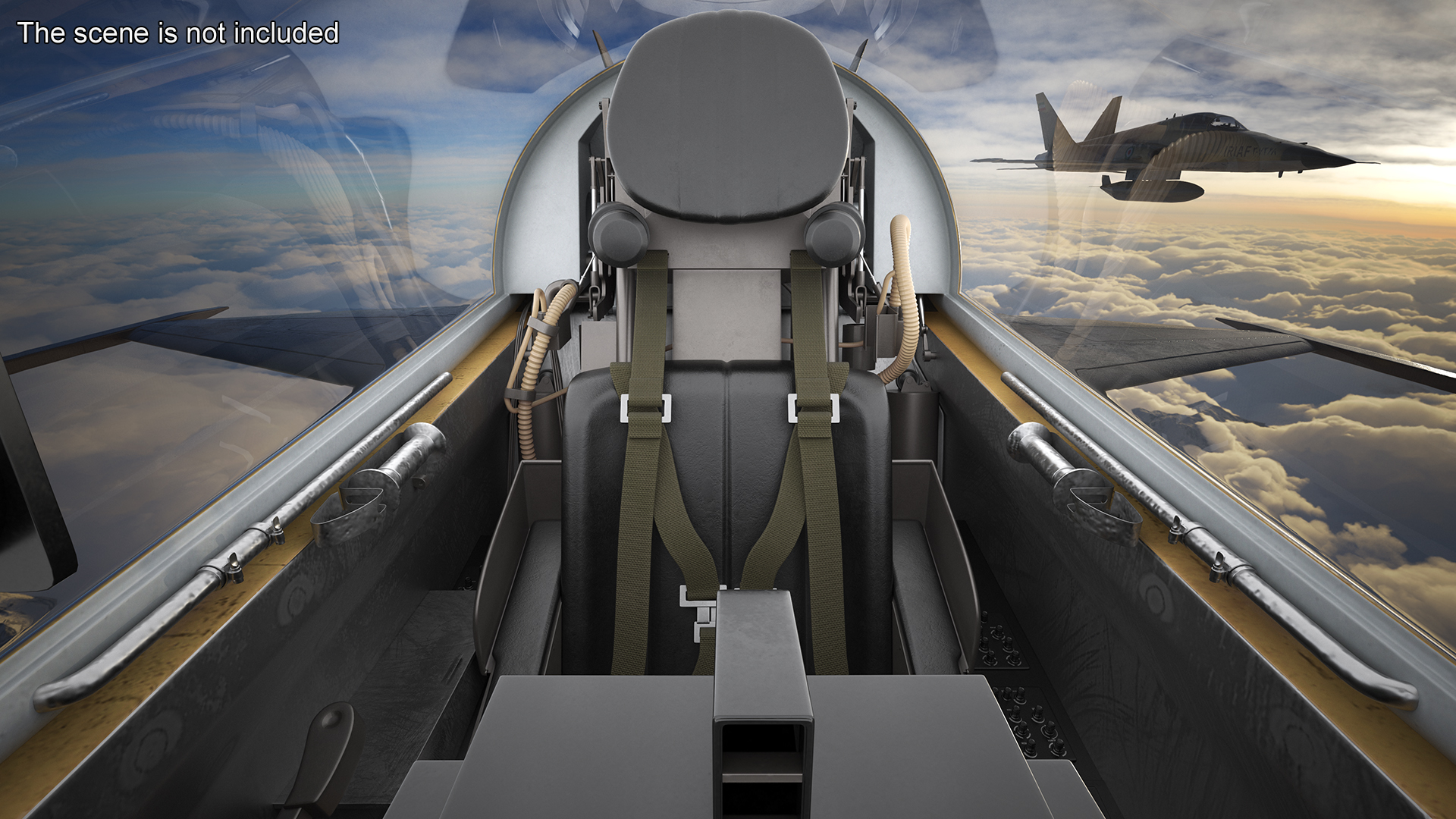 Iranian HESA Saeqeh Fighter Aircraft Rigged for Cinema 4D 3D