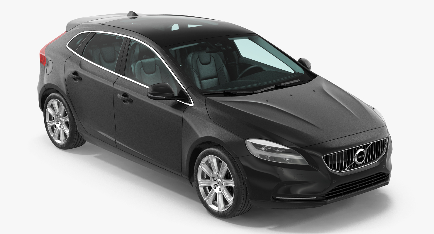 3D Volvo V40 Hatchback Rigged