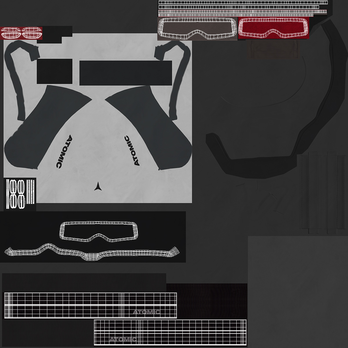 3D Ski Goggles Atomic model