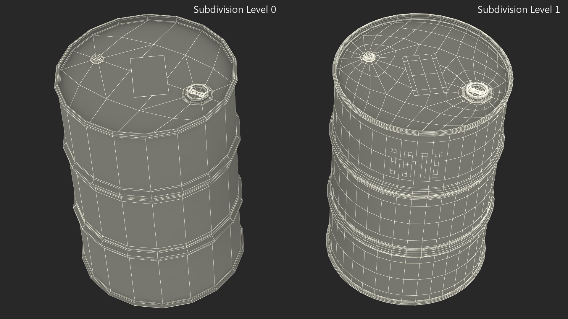 3D Castrol Oil Drum