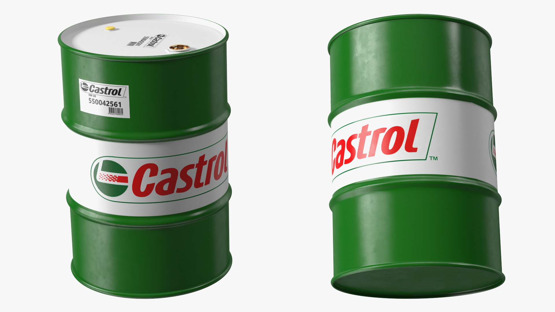 3D Castrol Oil Drum