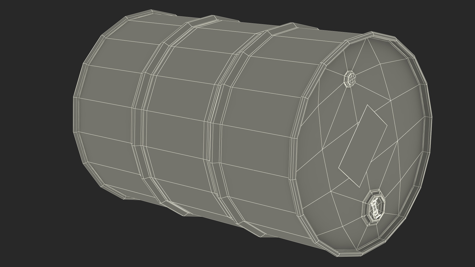 3D Castrol Oil Drum