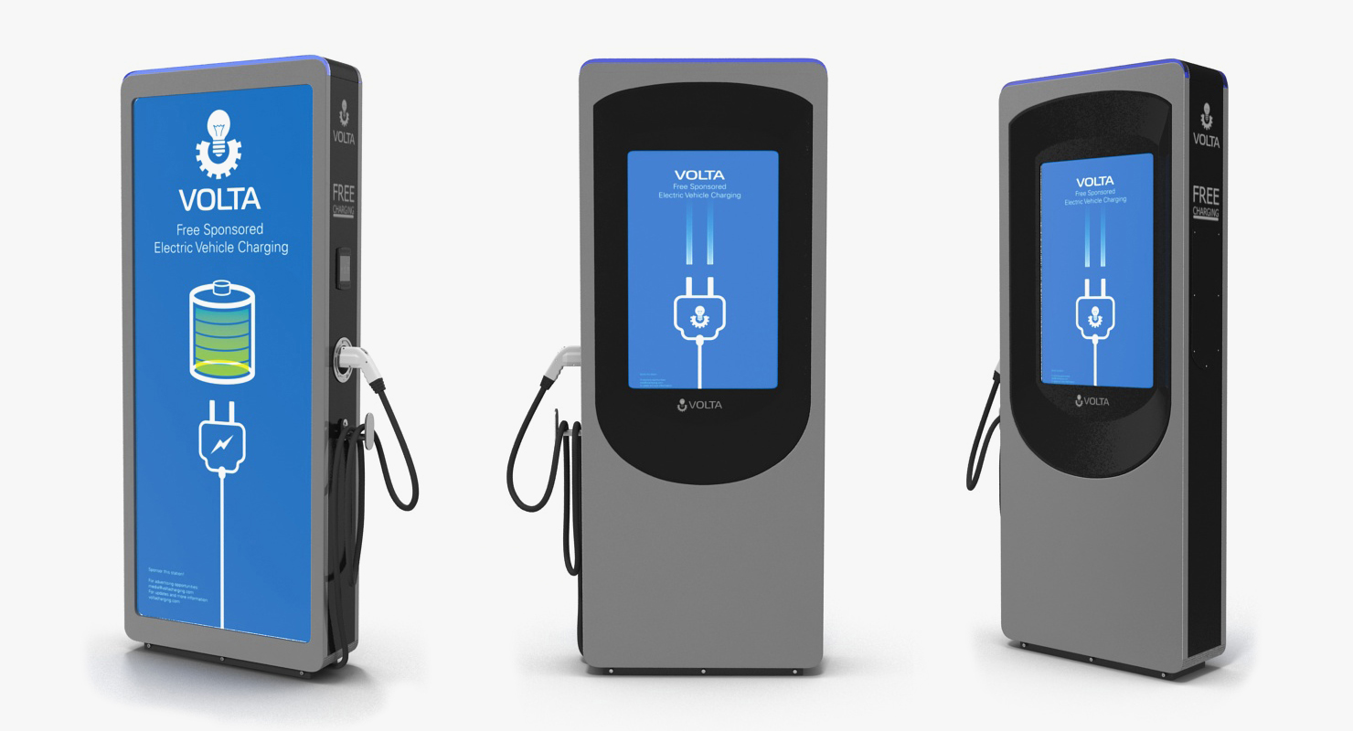 Electric Car Charging Station 3D model