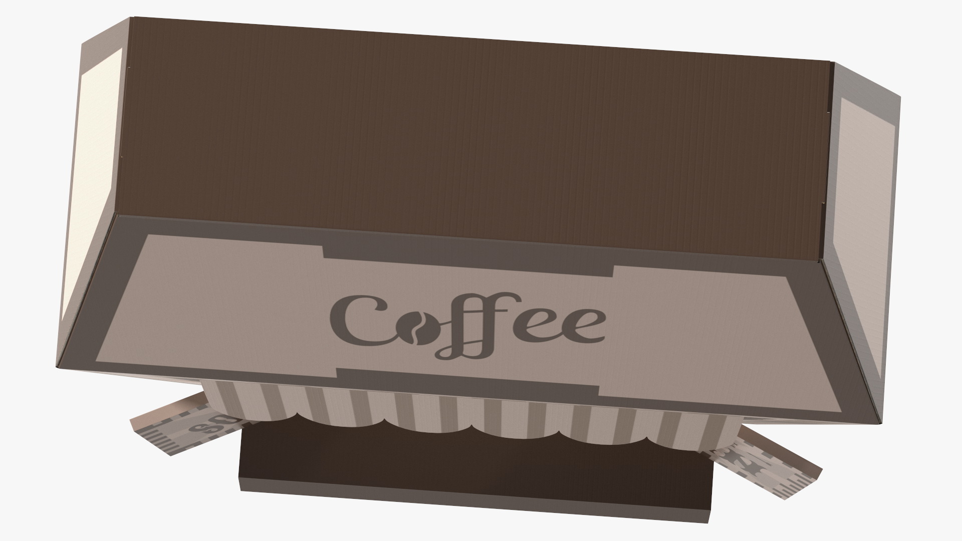 3D Coffee Booth Cardboard Stand model