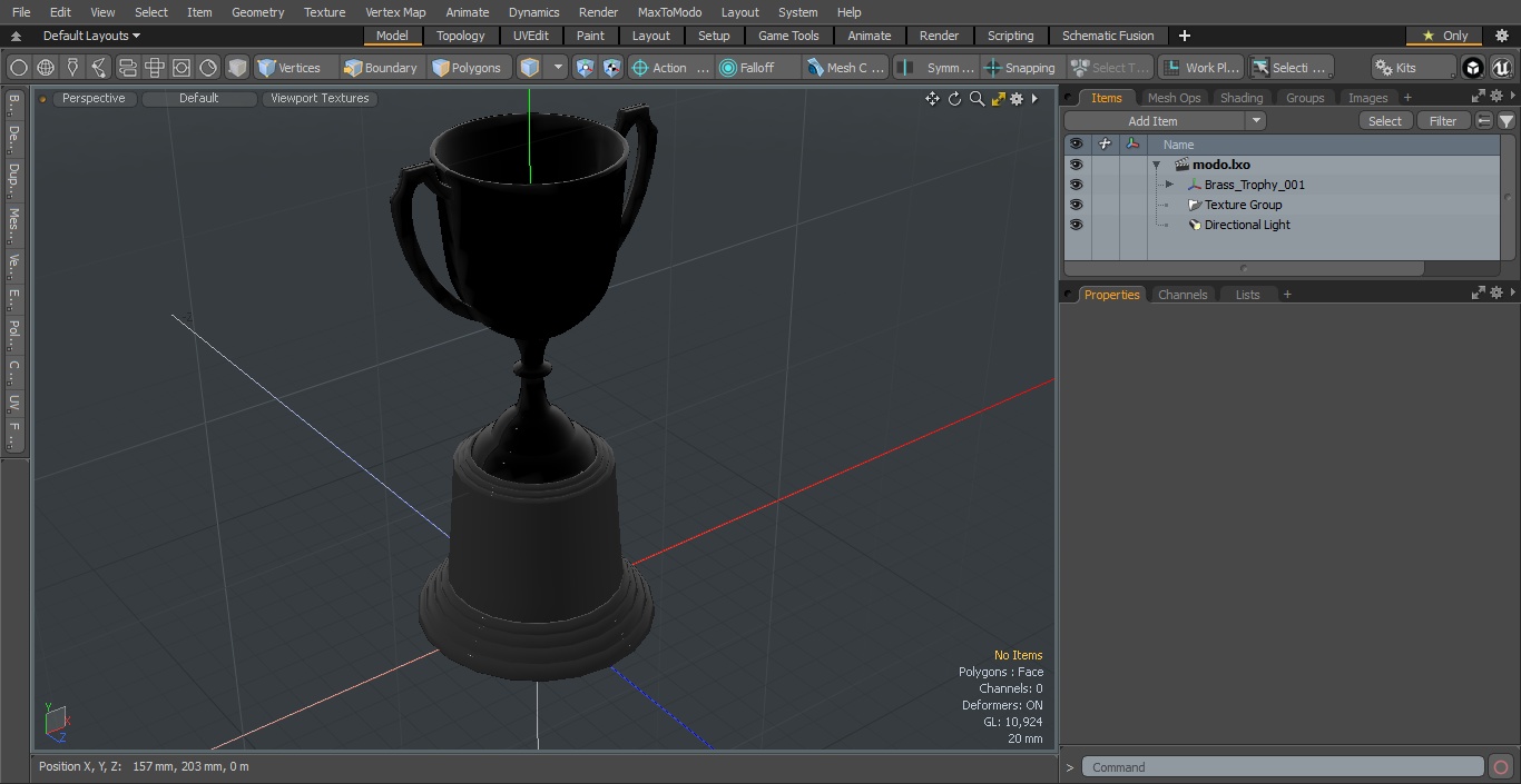 Brass Trophy 3D