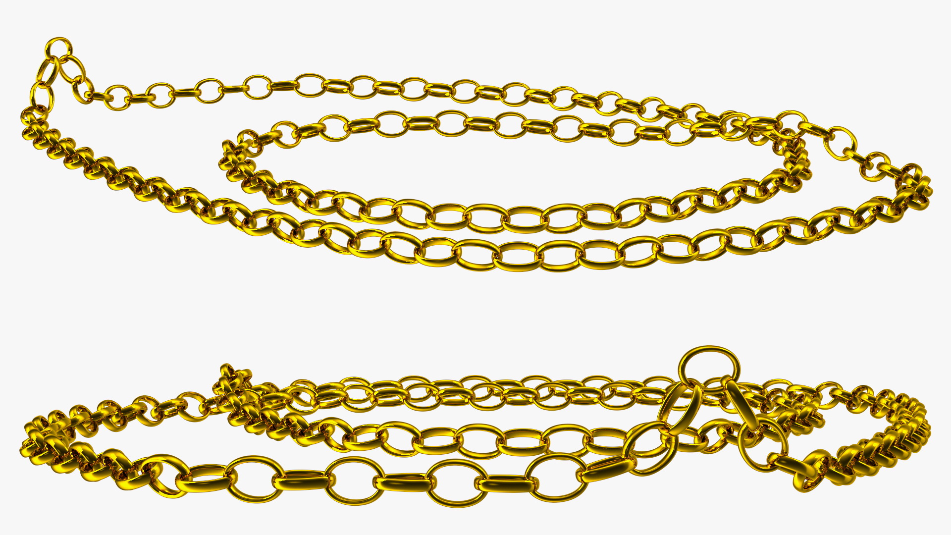 3D model Golden Jewelry Chain