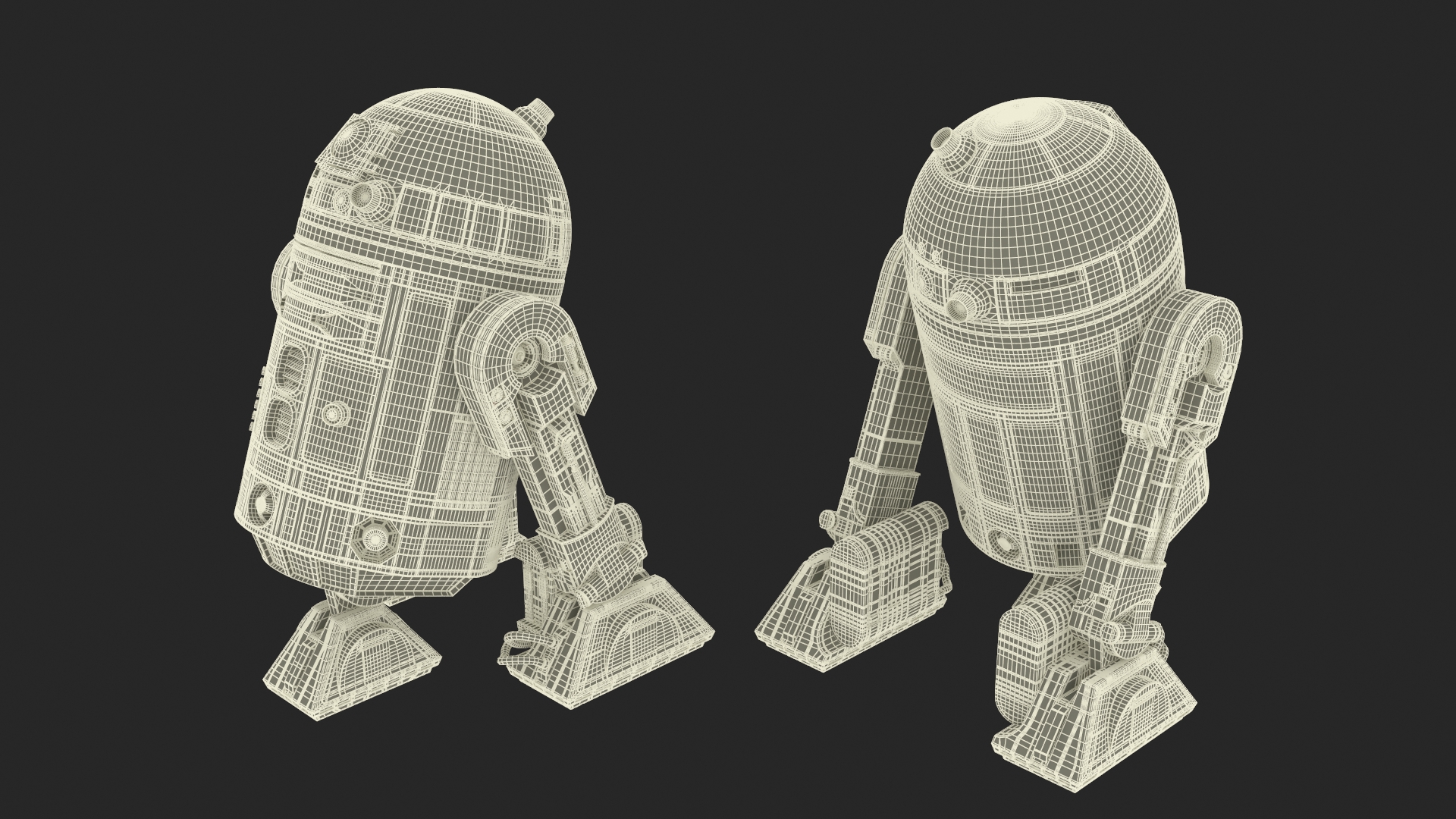 3D Robot Character R2-D2 Rigged model