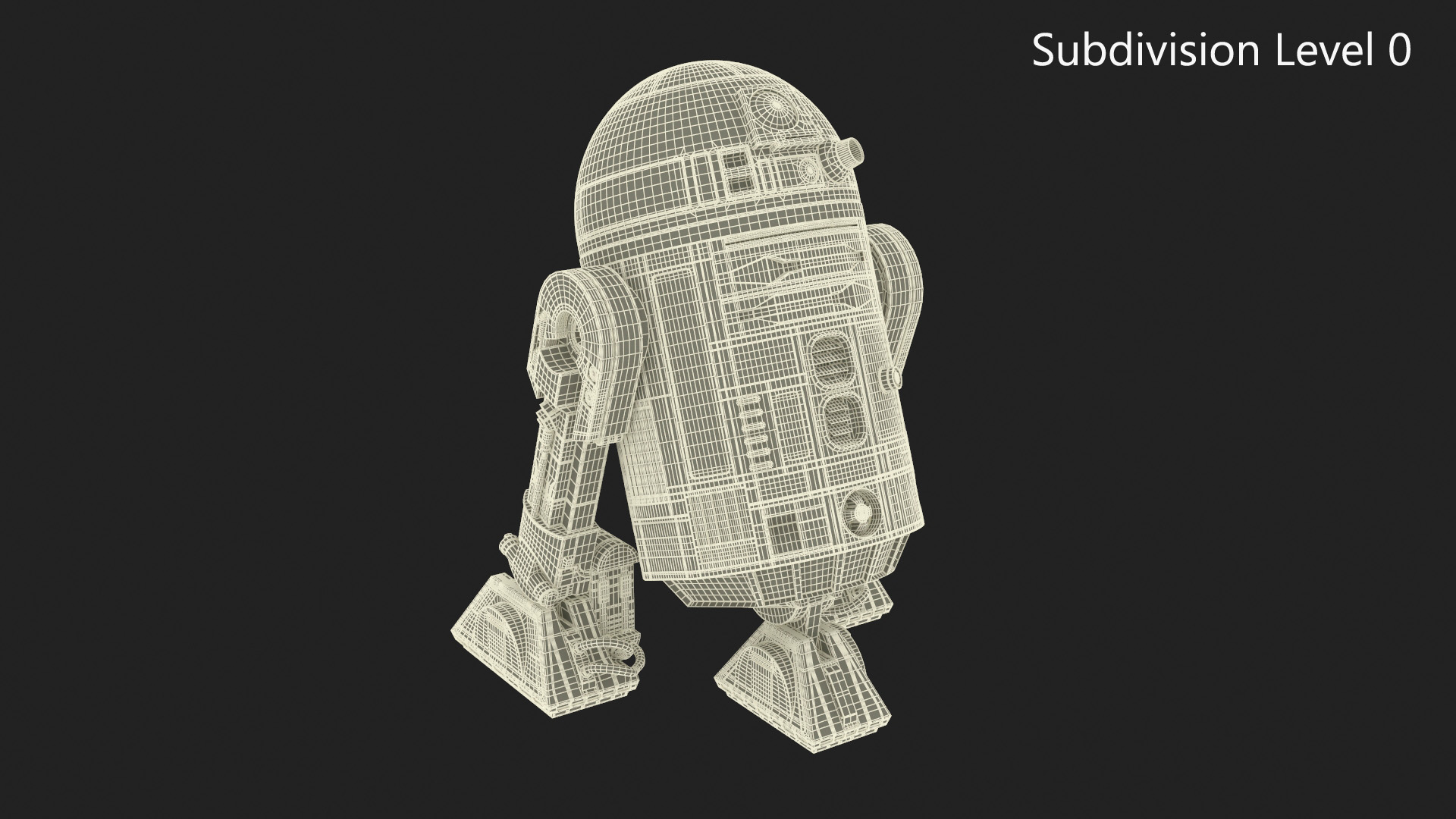 3D Robot Character R2-D2 Rigged model