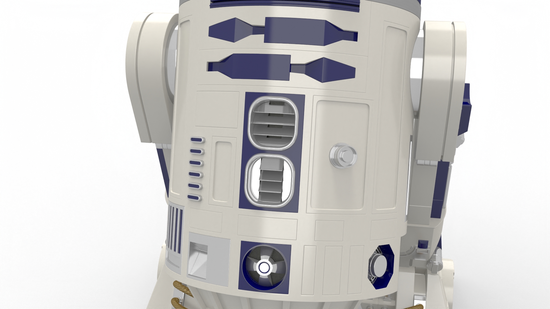 3D Robot Character R2-D2 Rigged model