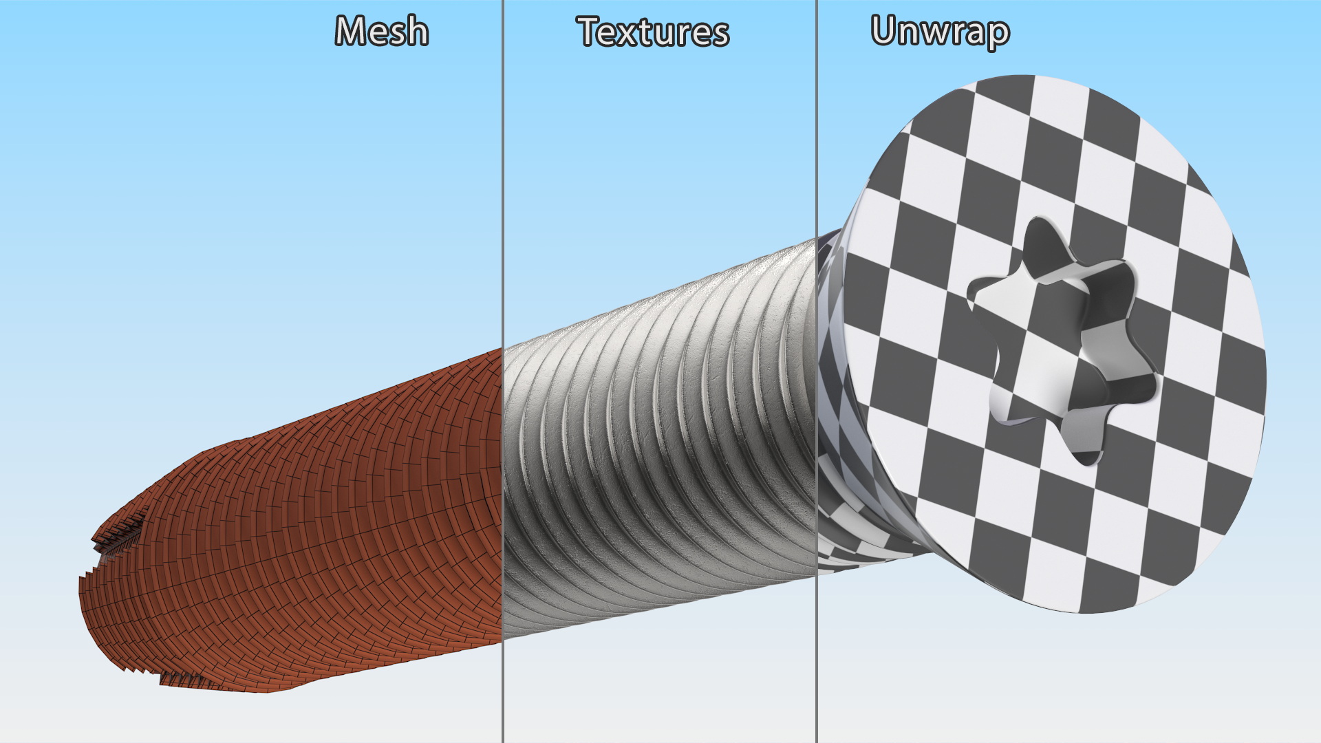 3D Thread Cutting Machine Screw model