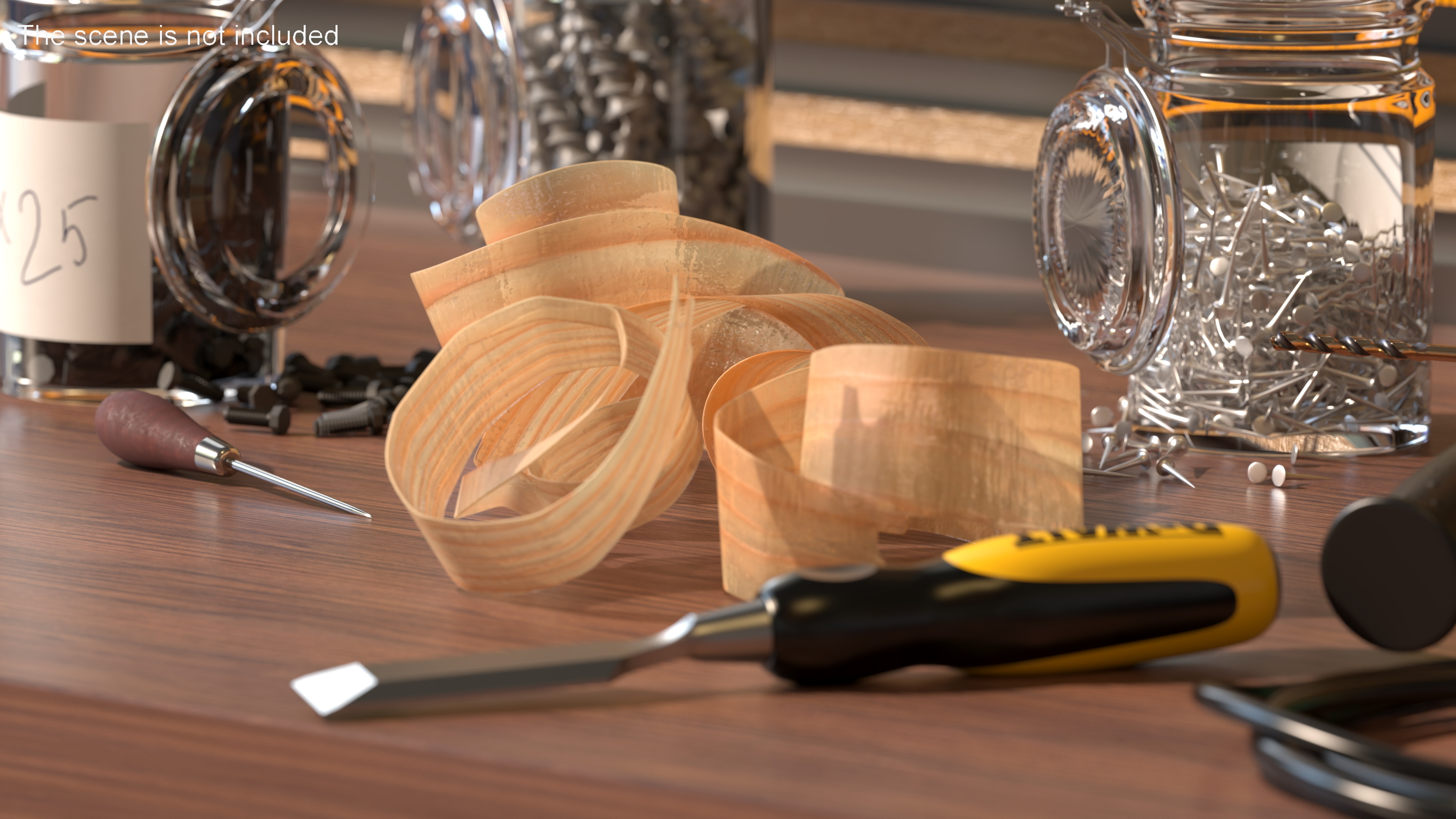 3D Wood Shavings model