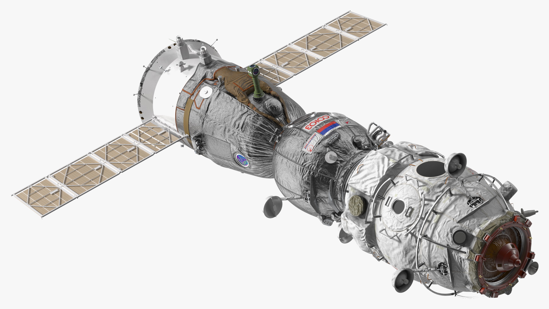 3D Soyuz with Poisk Module model