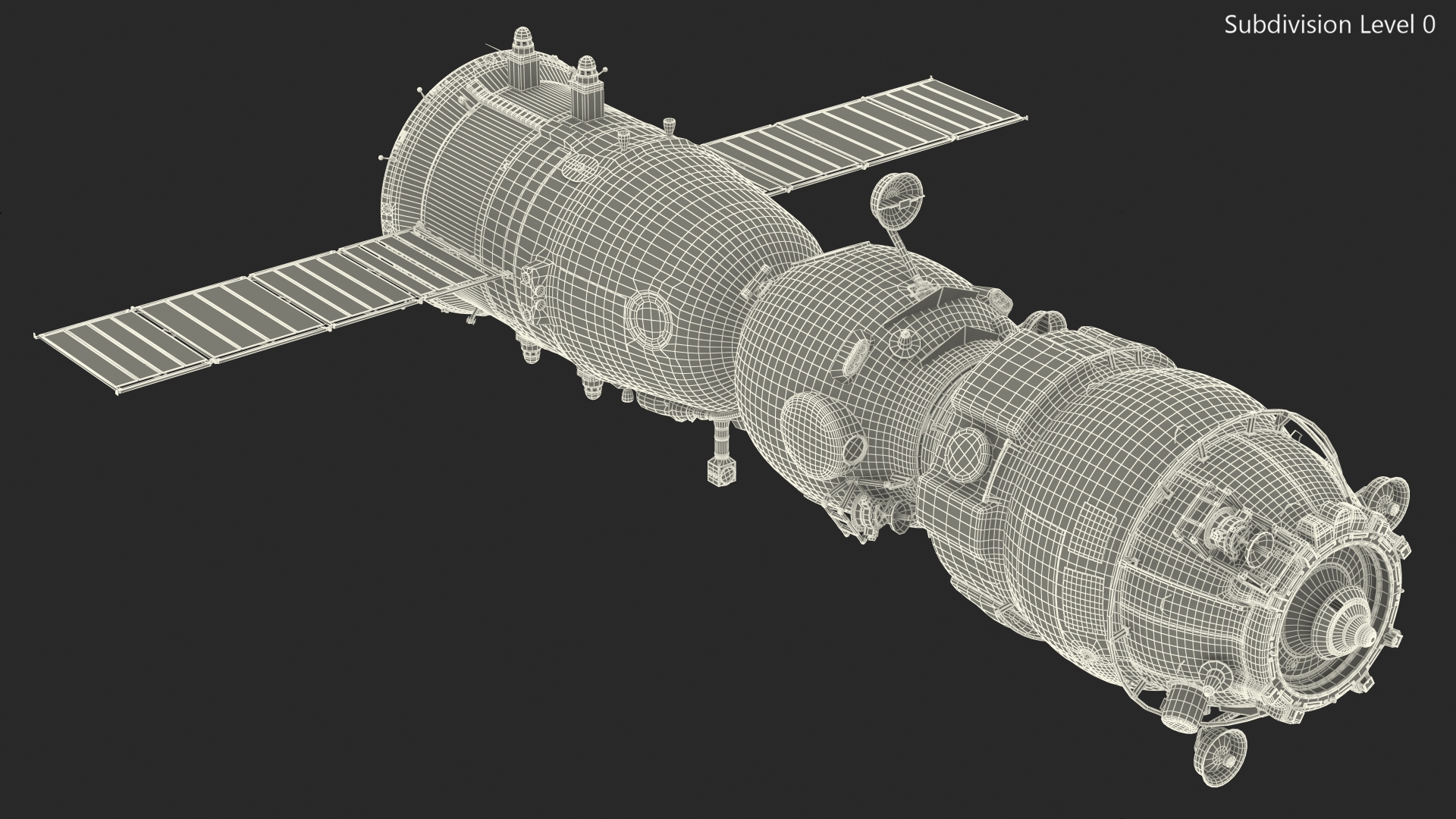 3D Soyuz with Poisk Module model