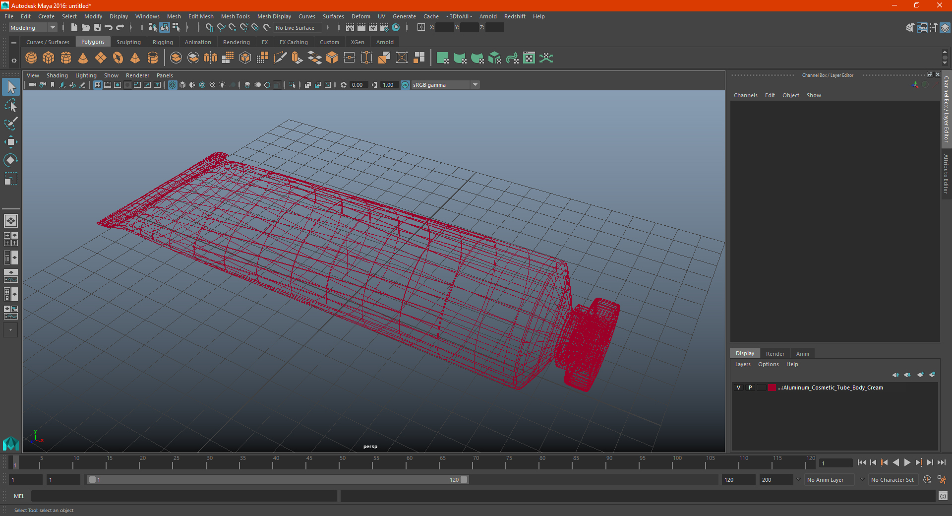 Collapsible Metal Tube 3D