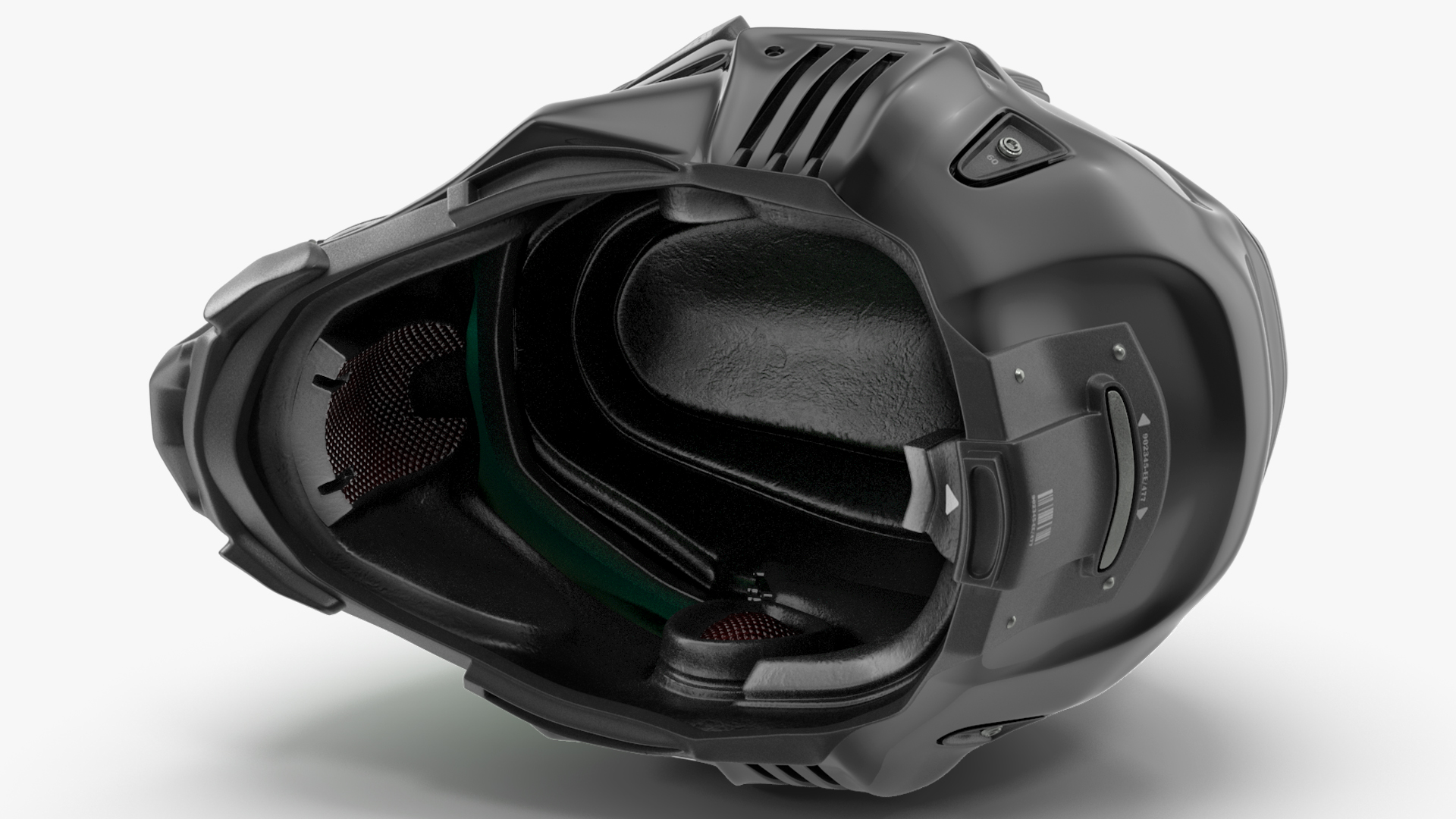 3D model Futuristic Combat Helmet Black