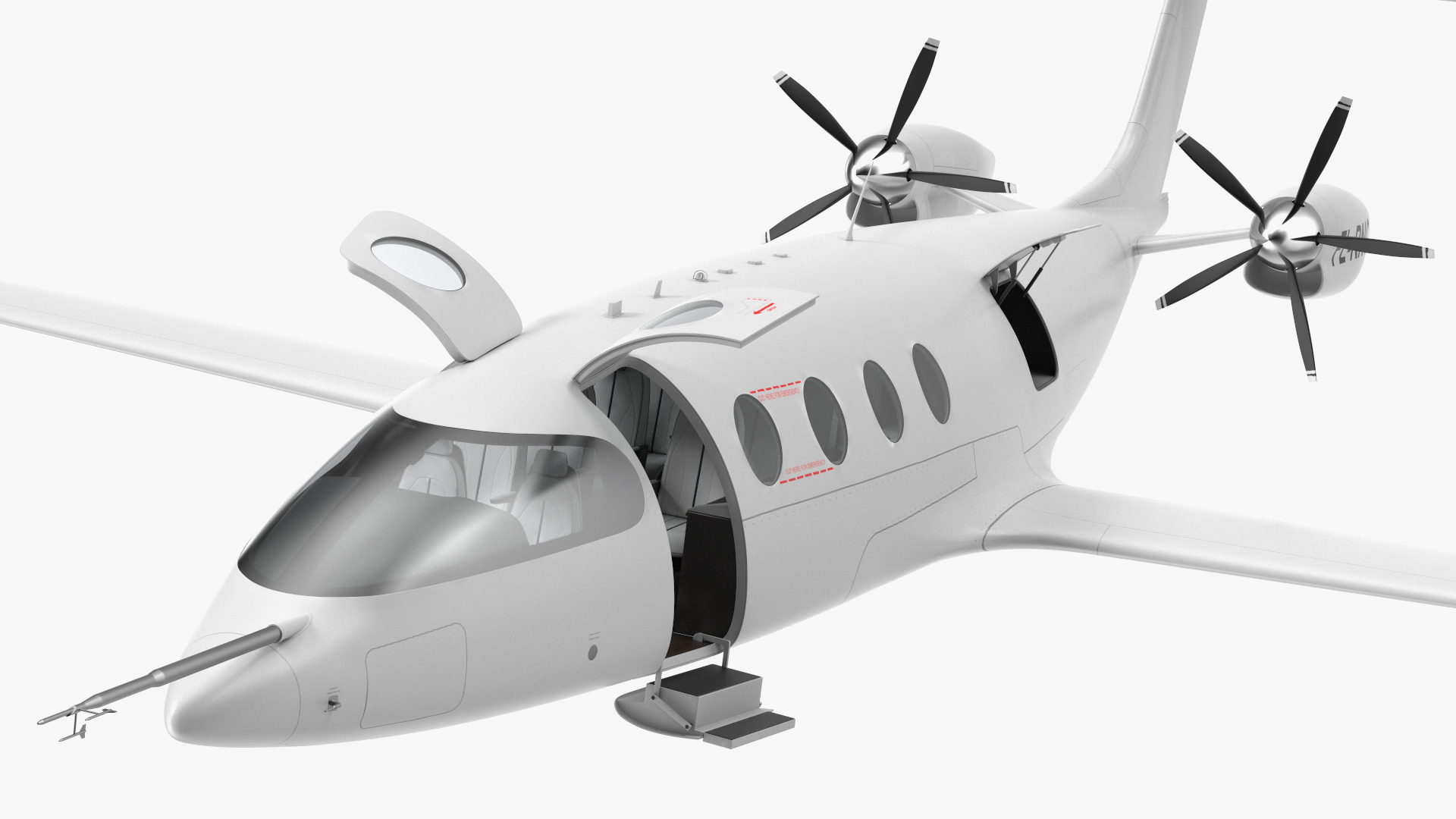 Electric Aircraft Rigged 3D model