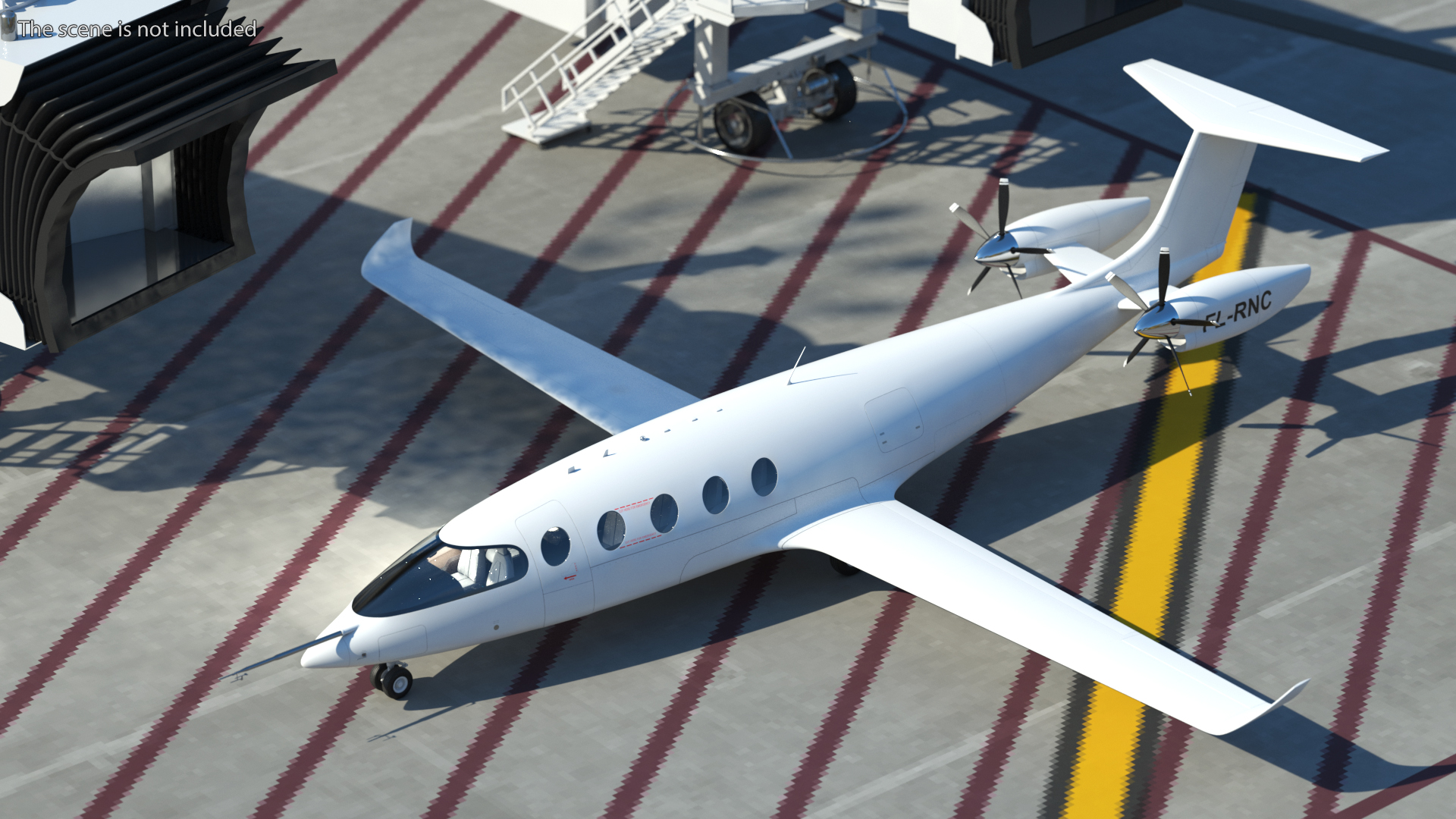 Electric Aircraft Rigged 3D model