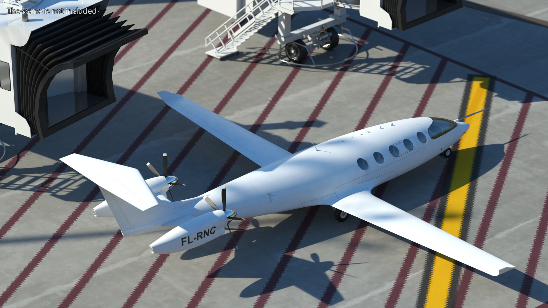 Electric Aircraft Rigged 3D model