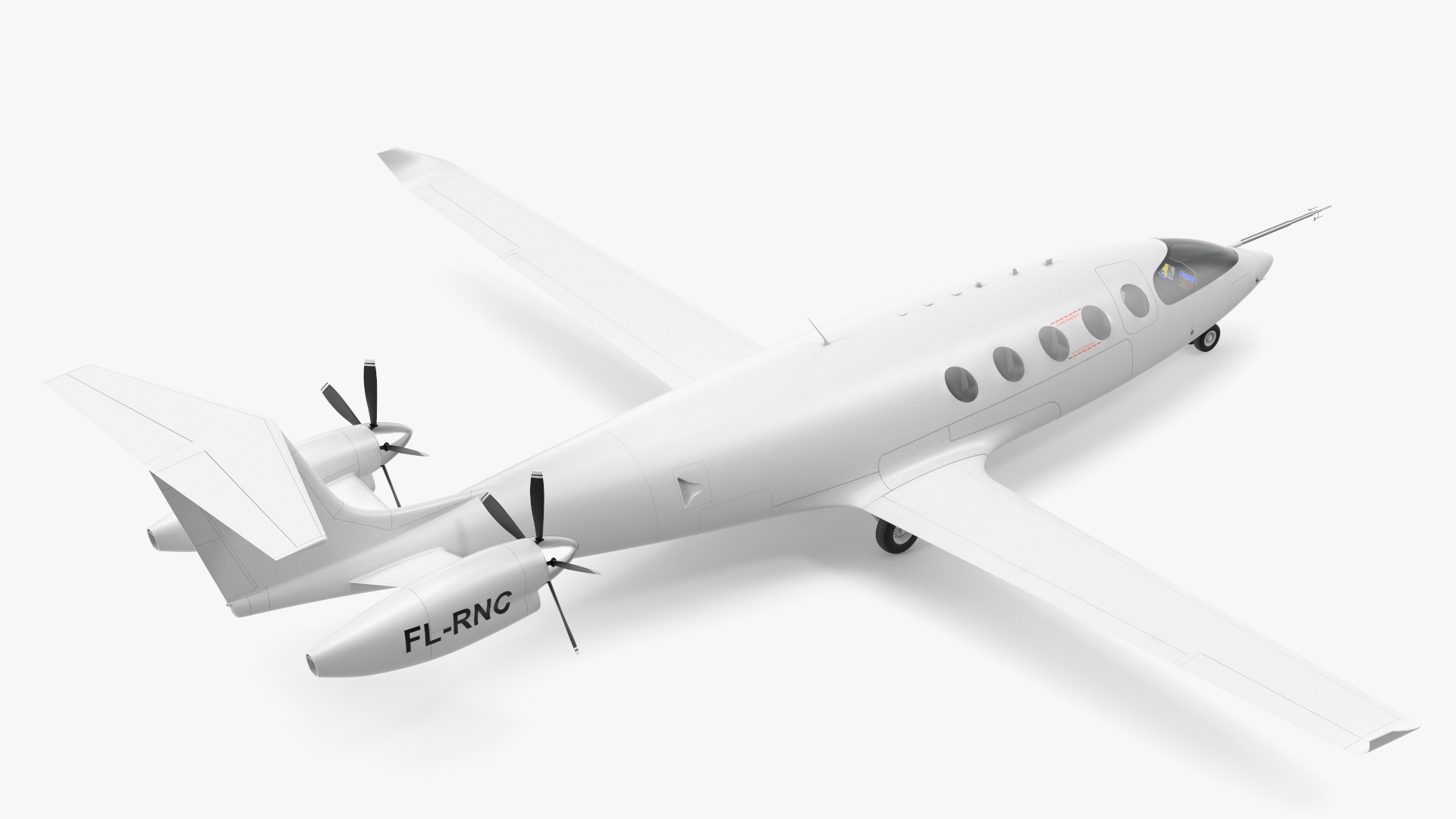 Electric Aircraft Rigged 3D model