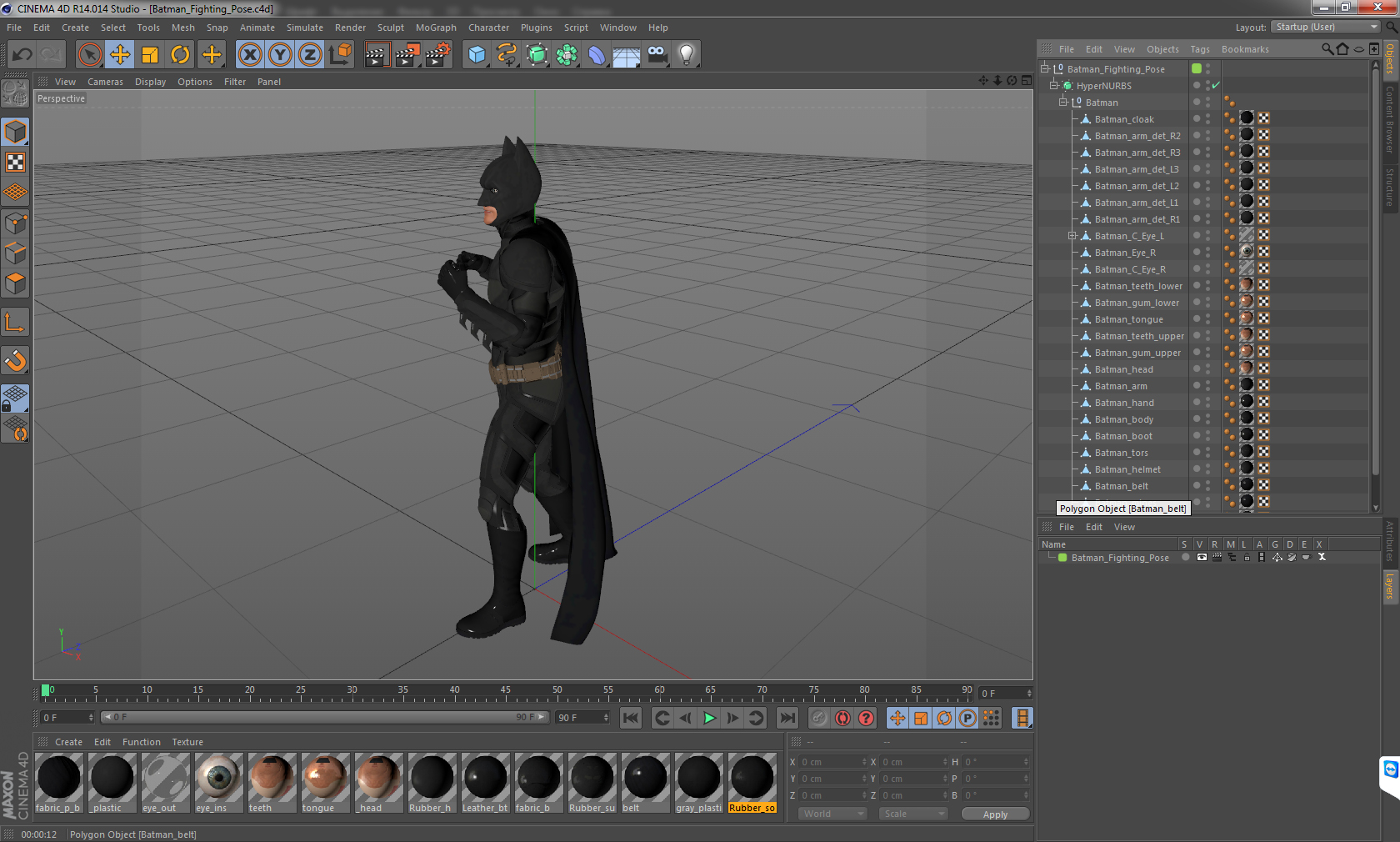 3D model Batman Fighting Pose