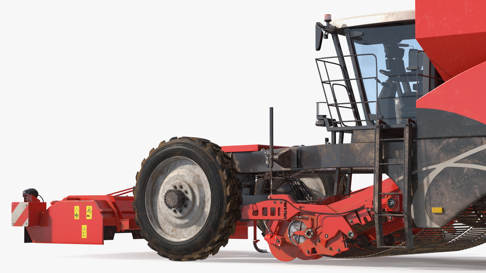 Dewulf Enduro 4-Row Harvester Dirty Rigged 3D