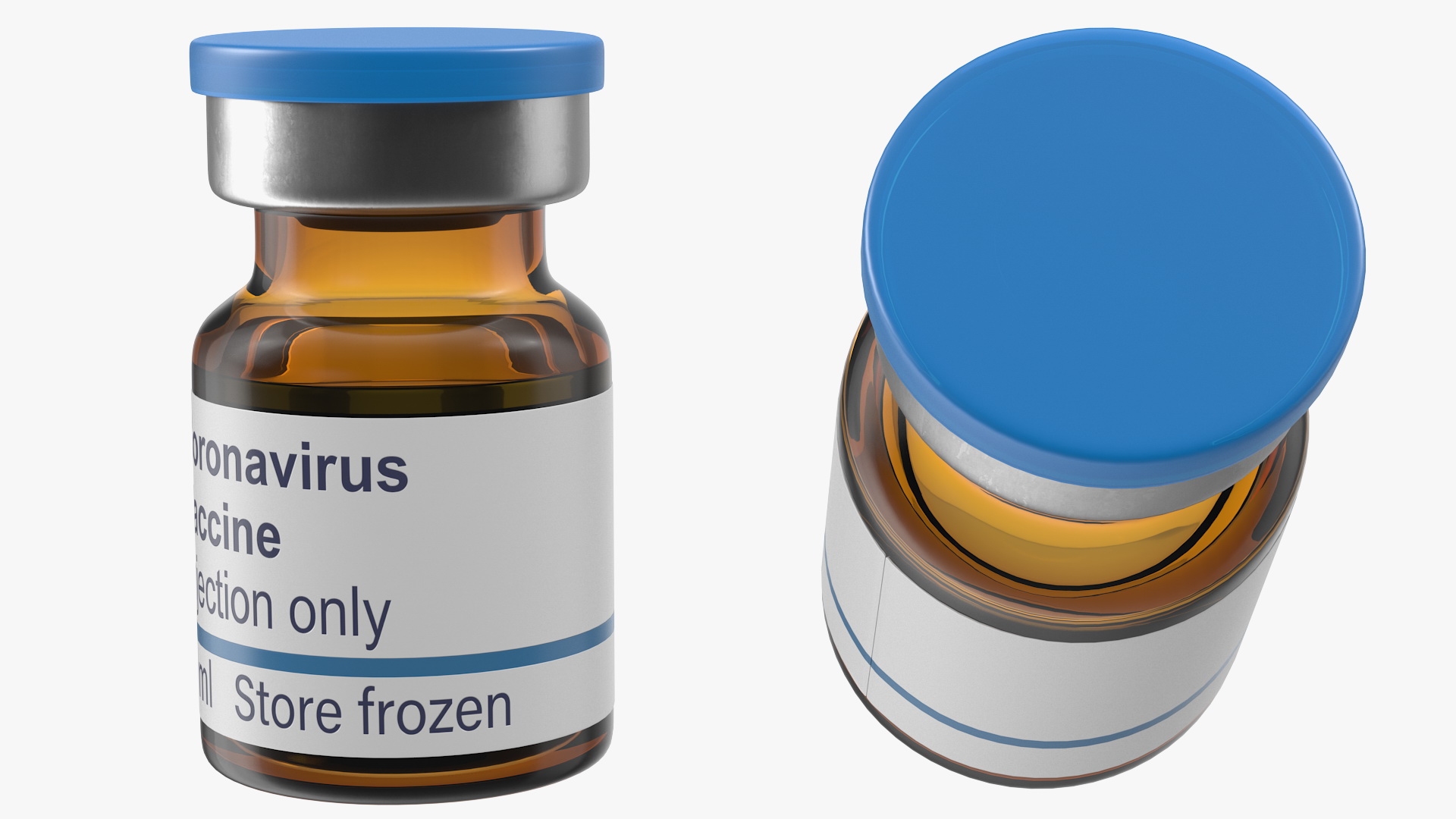 3D Coronavirus Vaccine Vial 5ml model