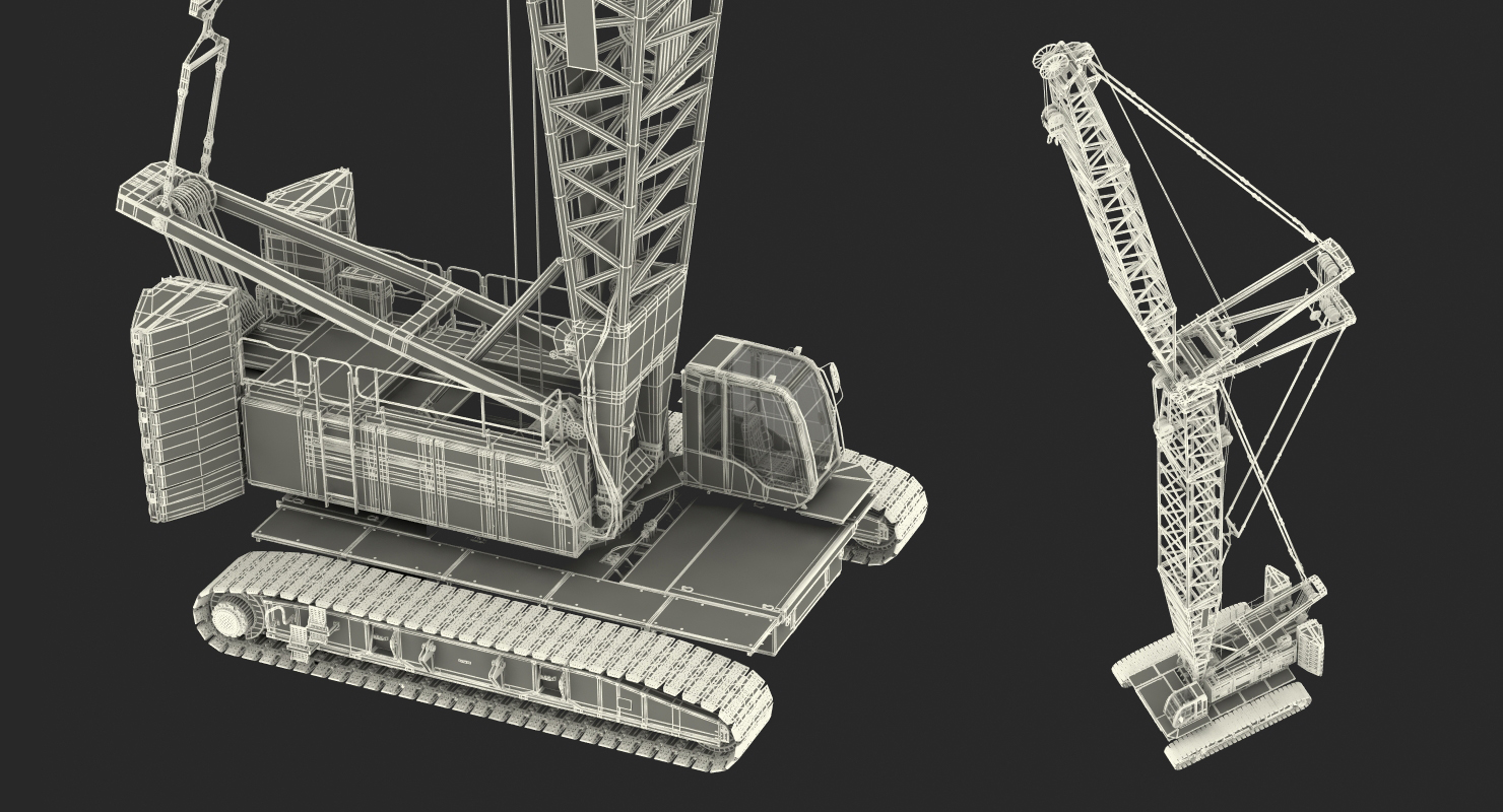 3D Lattice Boom Crane Generic