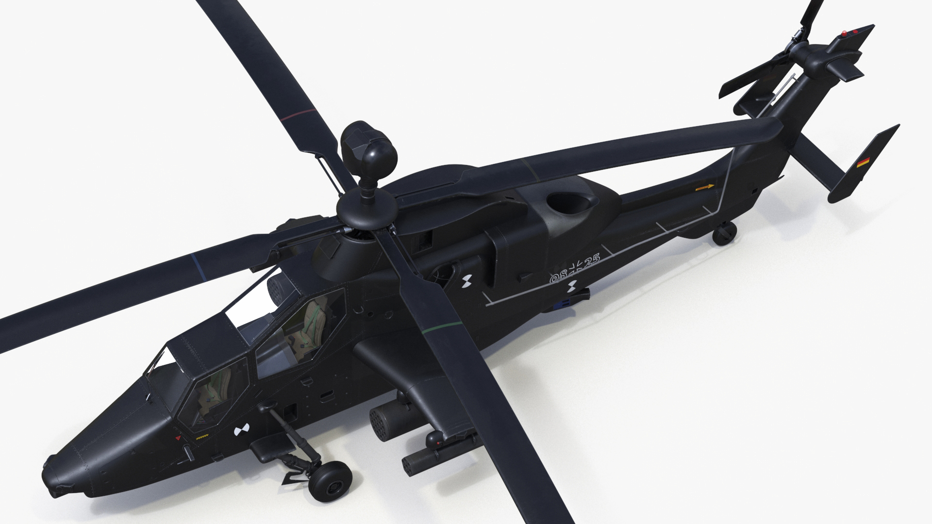 3D Eurocopter Tiger EC665 Black model