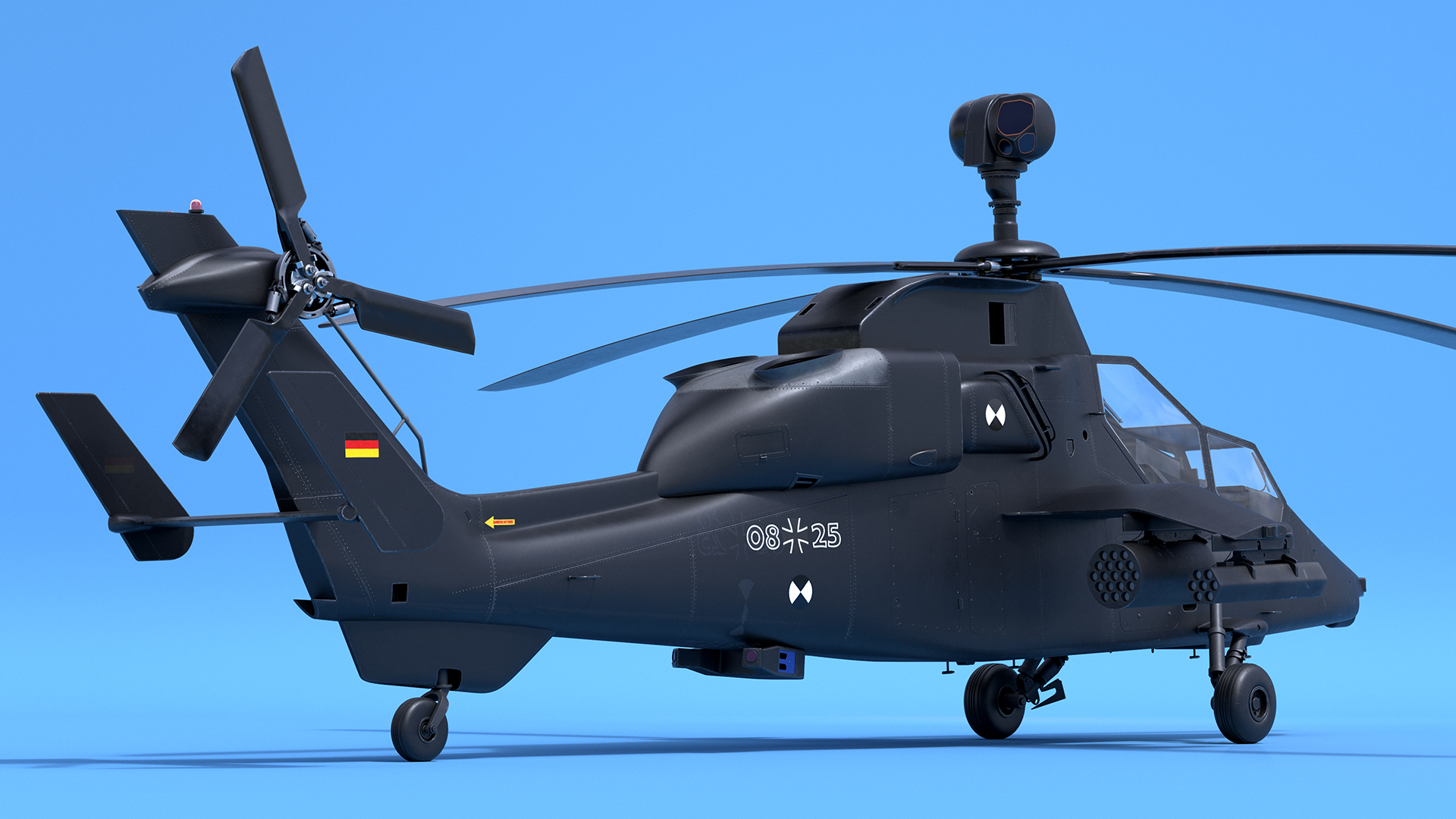 3D Eurocopter Tiger EC665 Black model