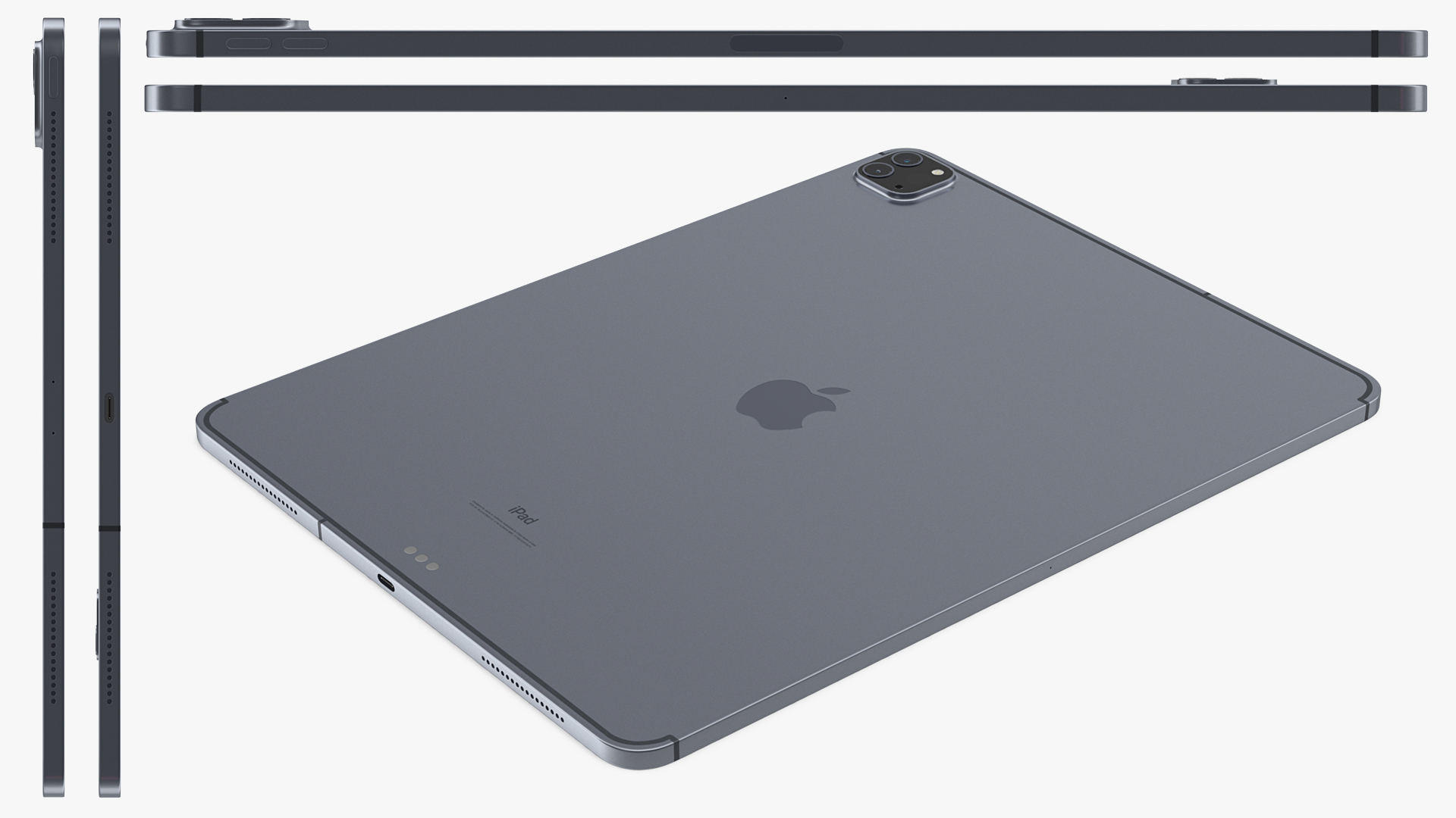 iPad Pro 2020 12 9 inch Space Grey 3D model