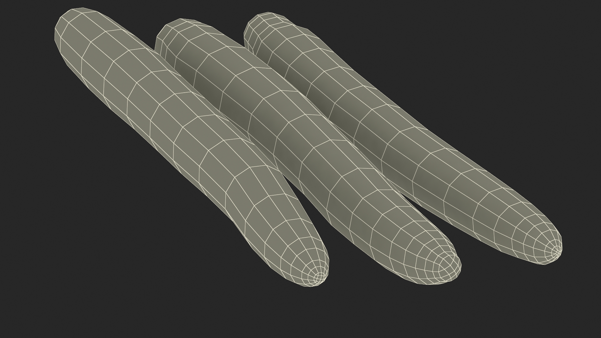 3D Japanese Cucumbers model