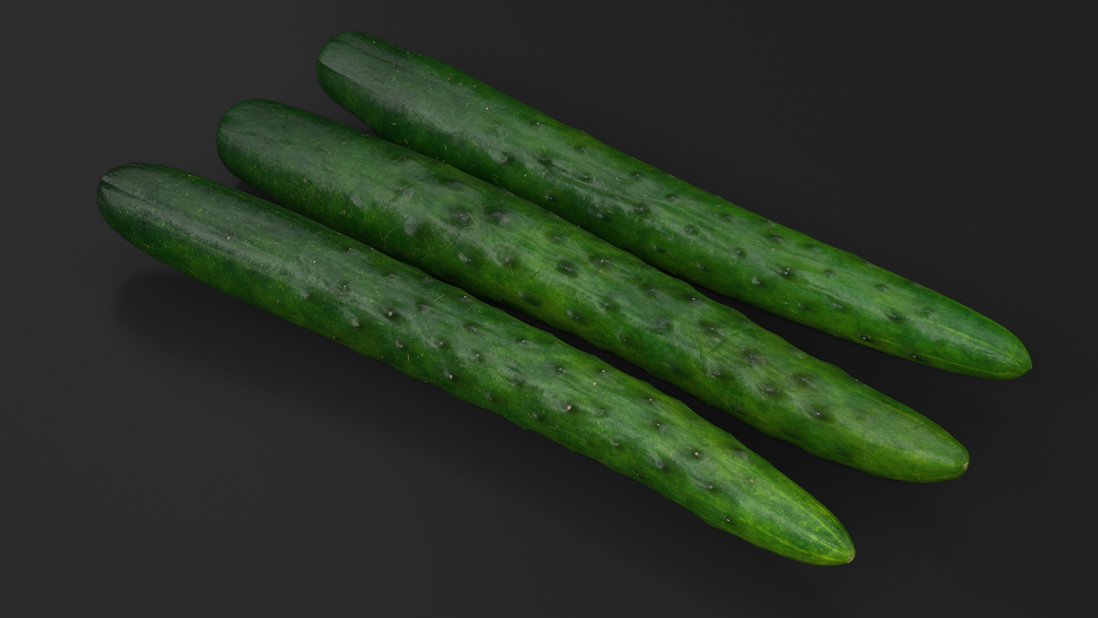 3D Japanese Cucumbers model