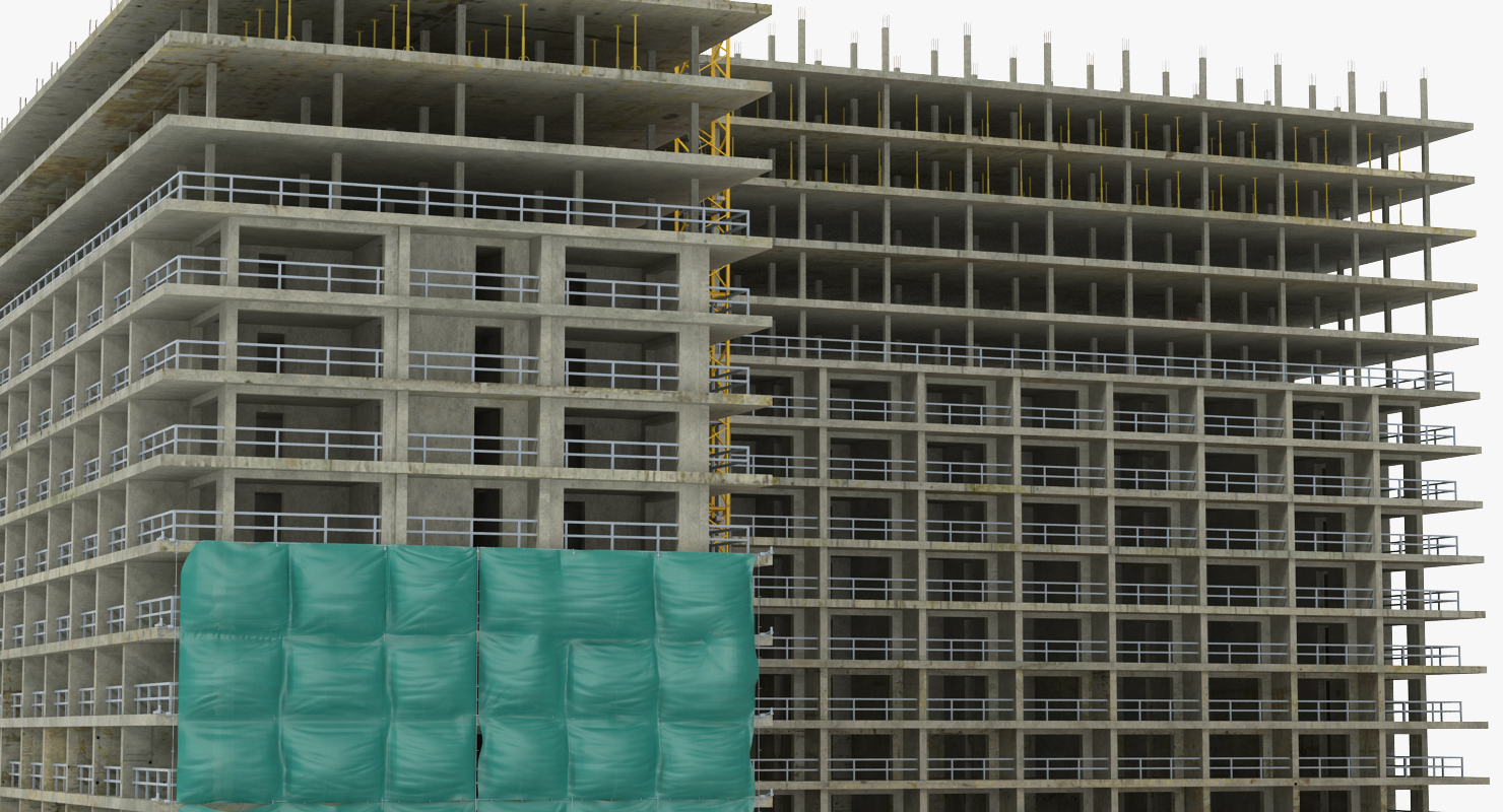 3D Building Construction with Equipment