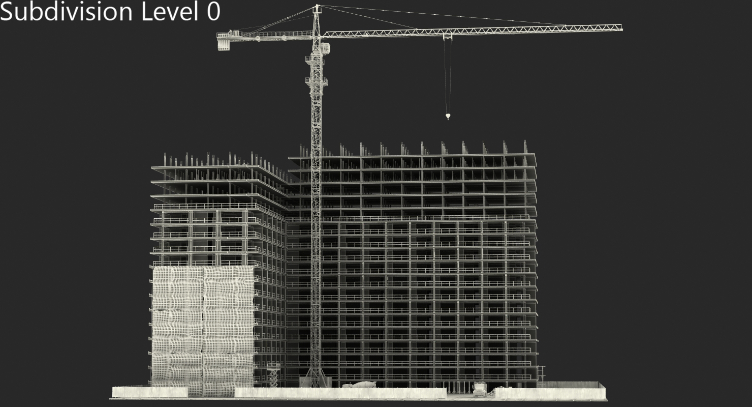 3D Building Construction with Equipment