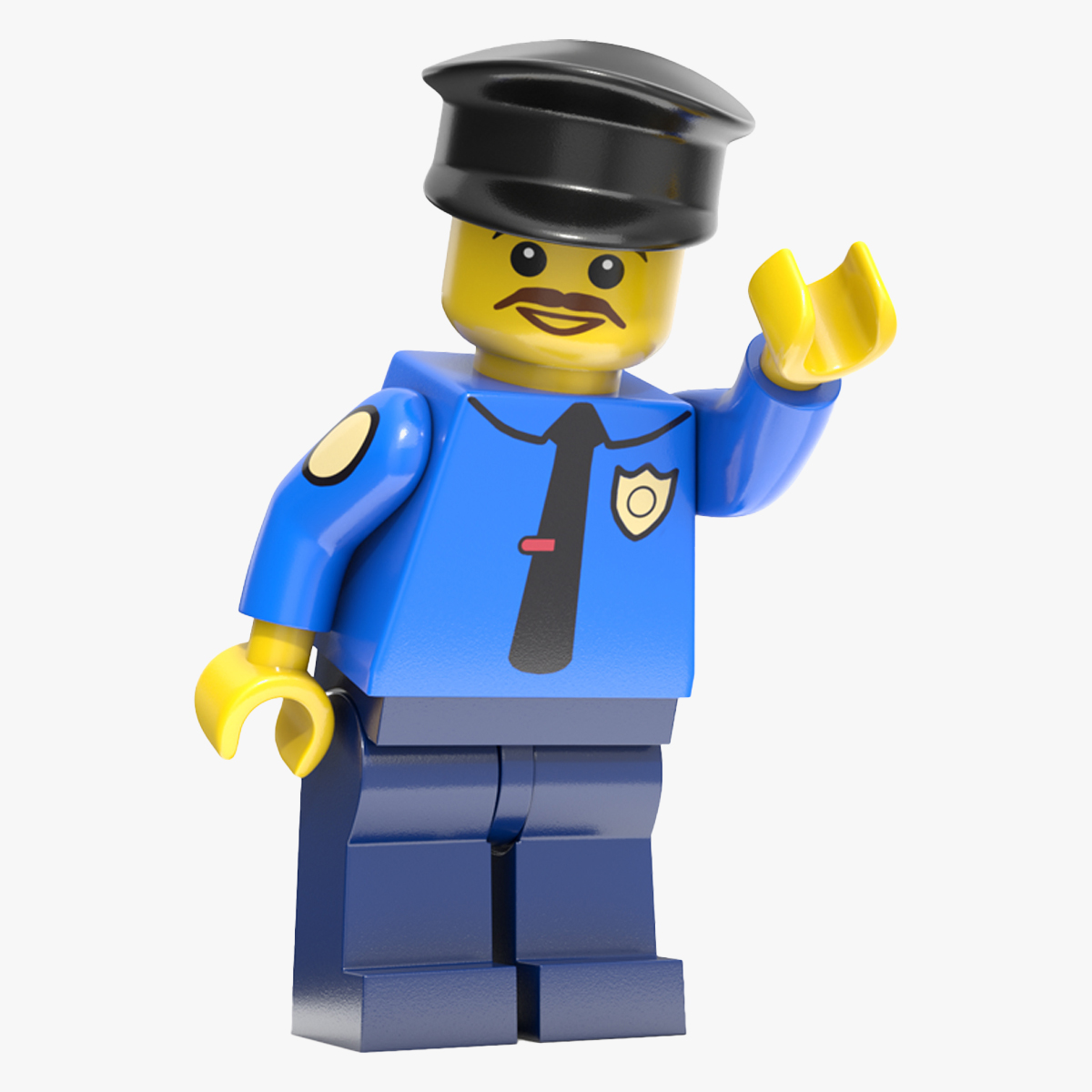 3D Minifigure LEGO Policeman Rigged for Maya