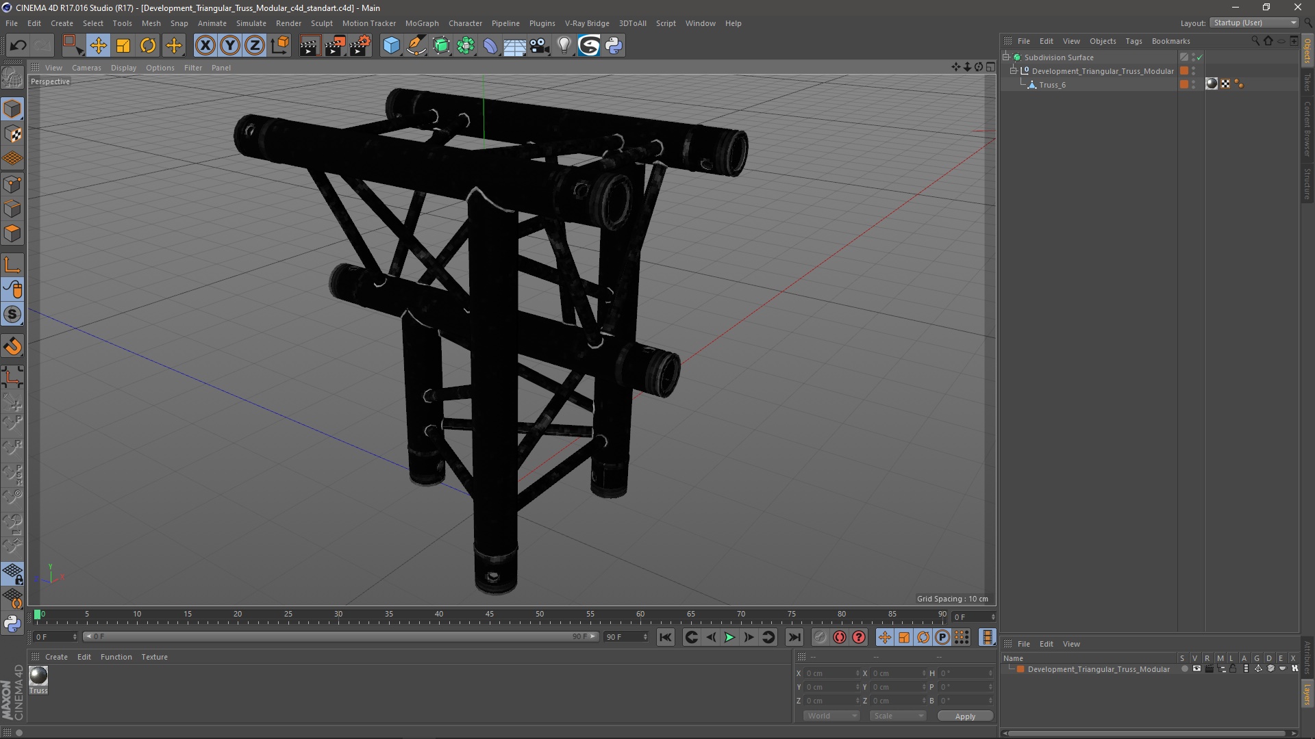 3D Development Triangular Truss Modular