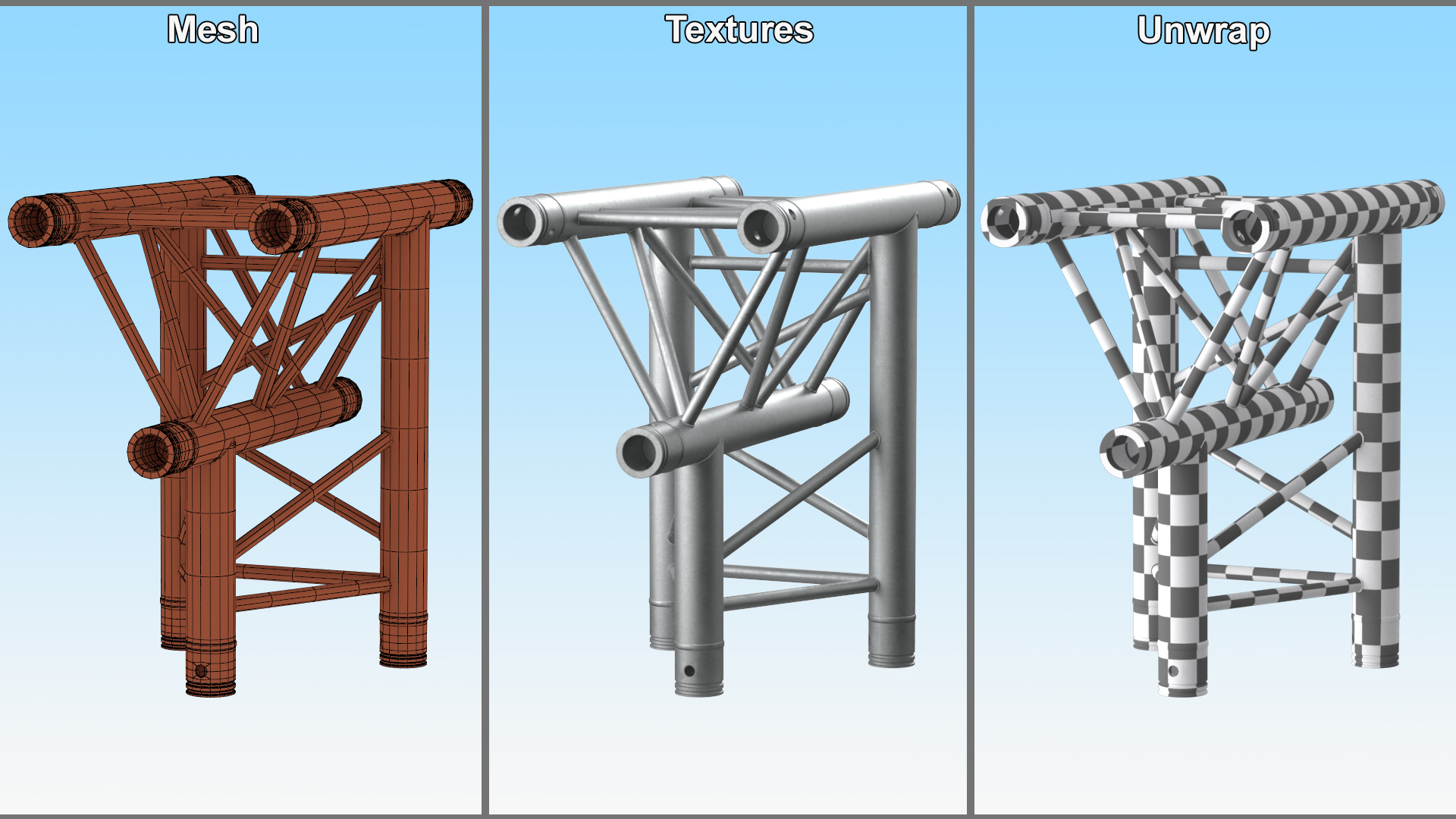 3D Development Triangular Truss Modular