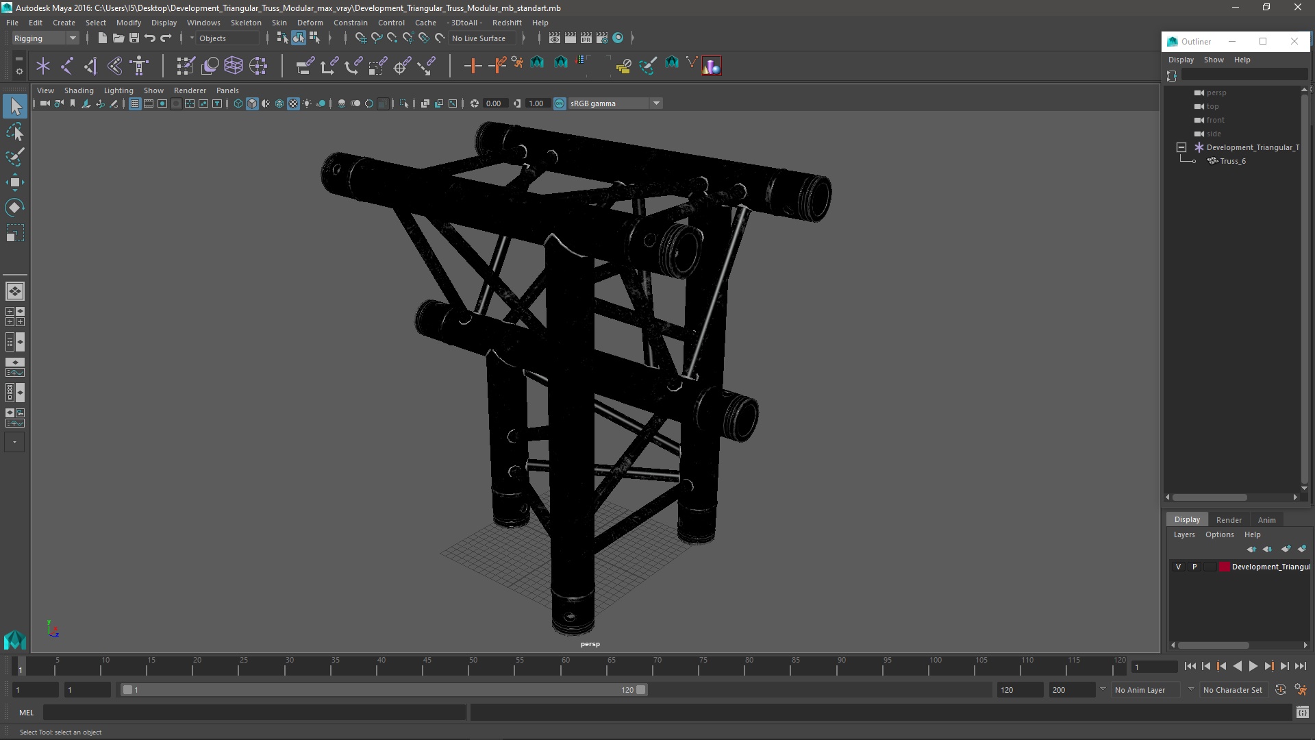 3D Development Triangular Truss Modular