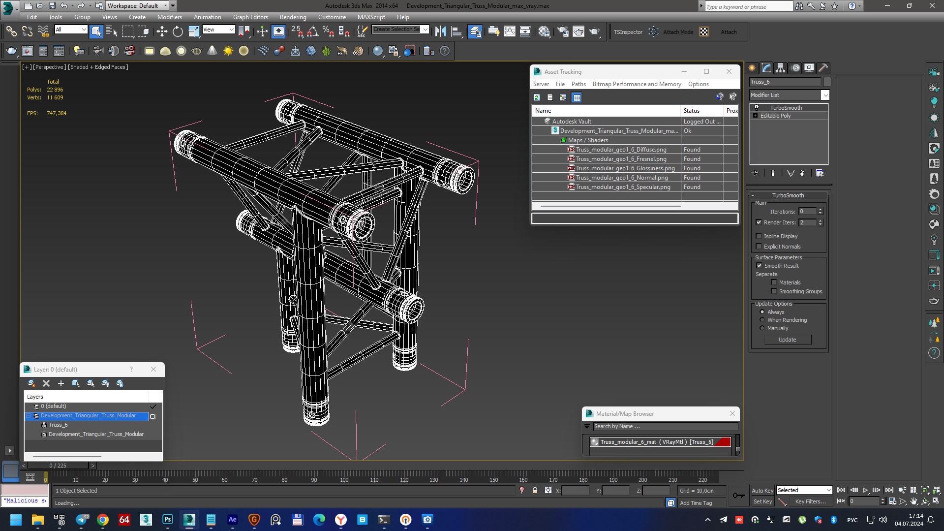 3D Development Triangular Truss Modular