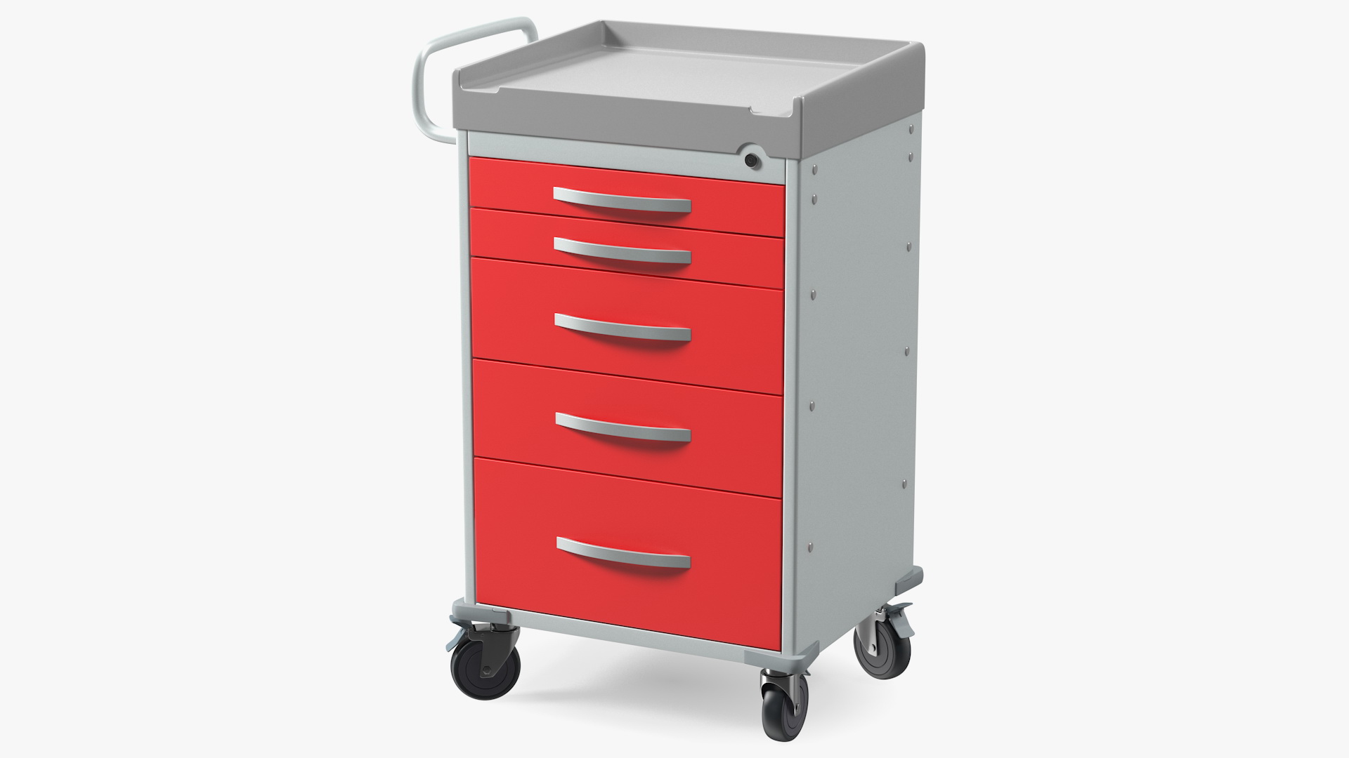 3D General Purpose Medical Cart with Drawers