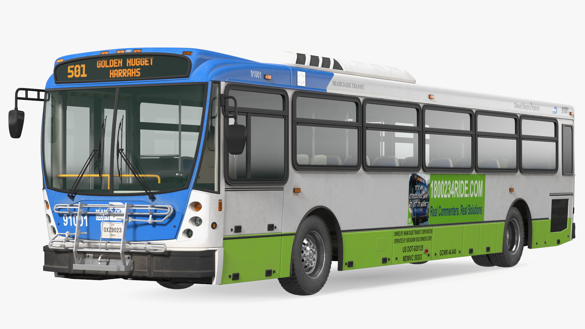 Bus Nabi 416 Miami Dade Transit Simple Interior 3D